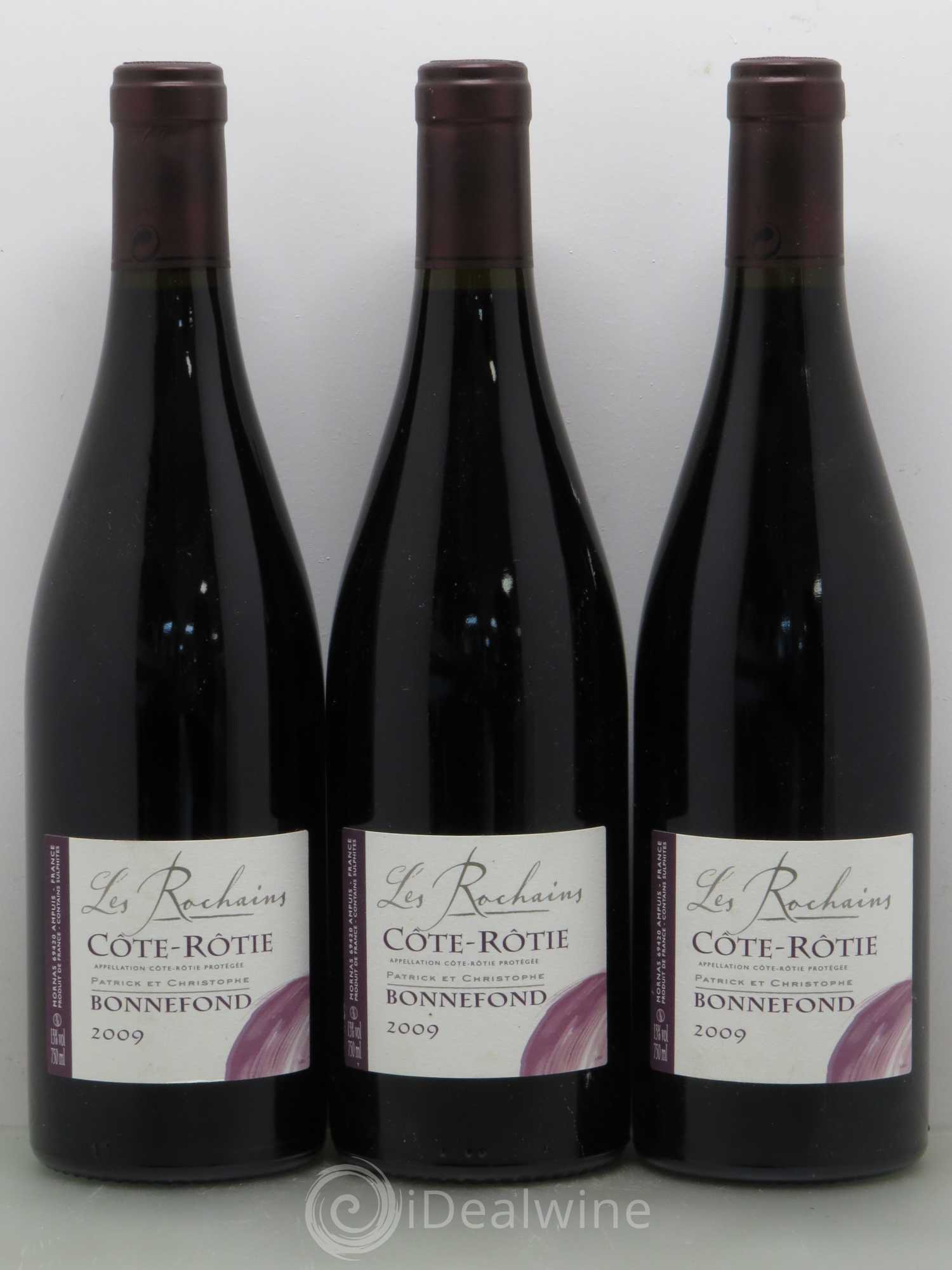 Côte-Rôtie Les Rochains Domaine Bonnefond 2009 - Lot de 3 bouteilles - 0