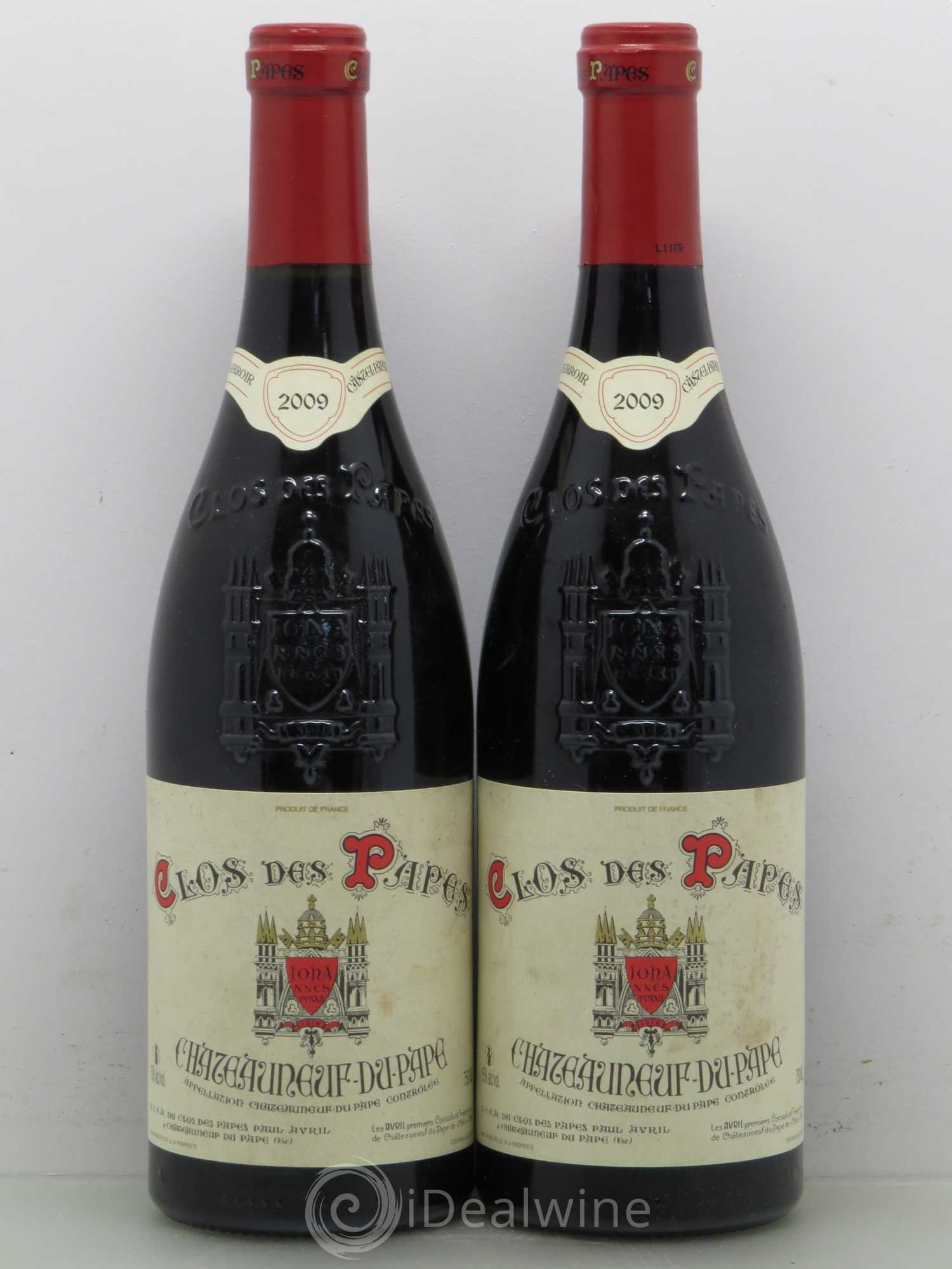 Châteauneuf-du-Pape Clos des Papes - Paul Avril 2009 - Lot de 2 bouteilles - 0