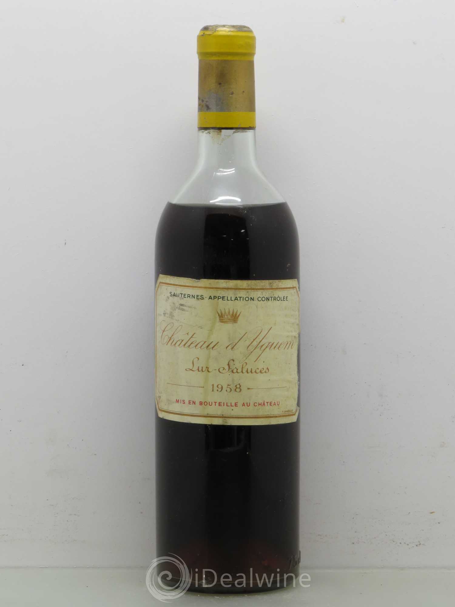 Château d' Yquem 1er Cru Classé Supérieur 1958 - Lotto di 1 bottiglia - 0