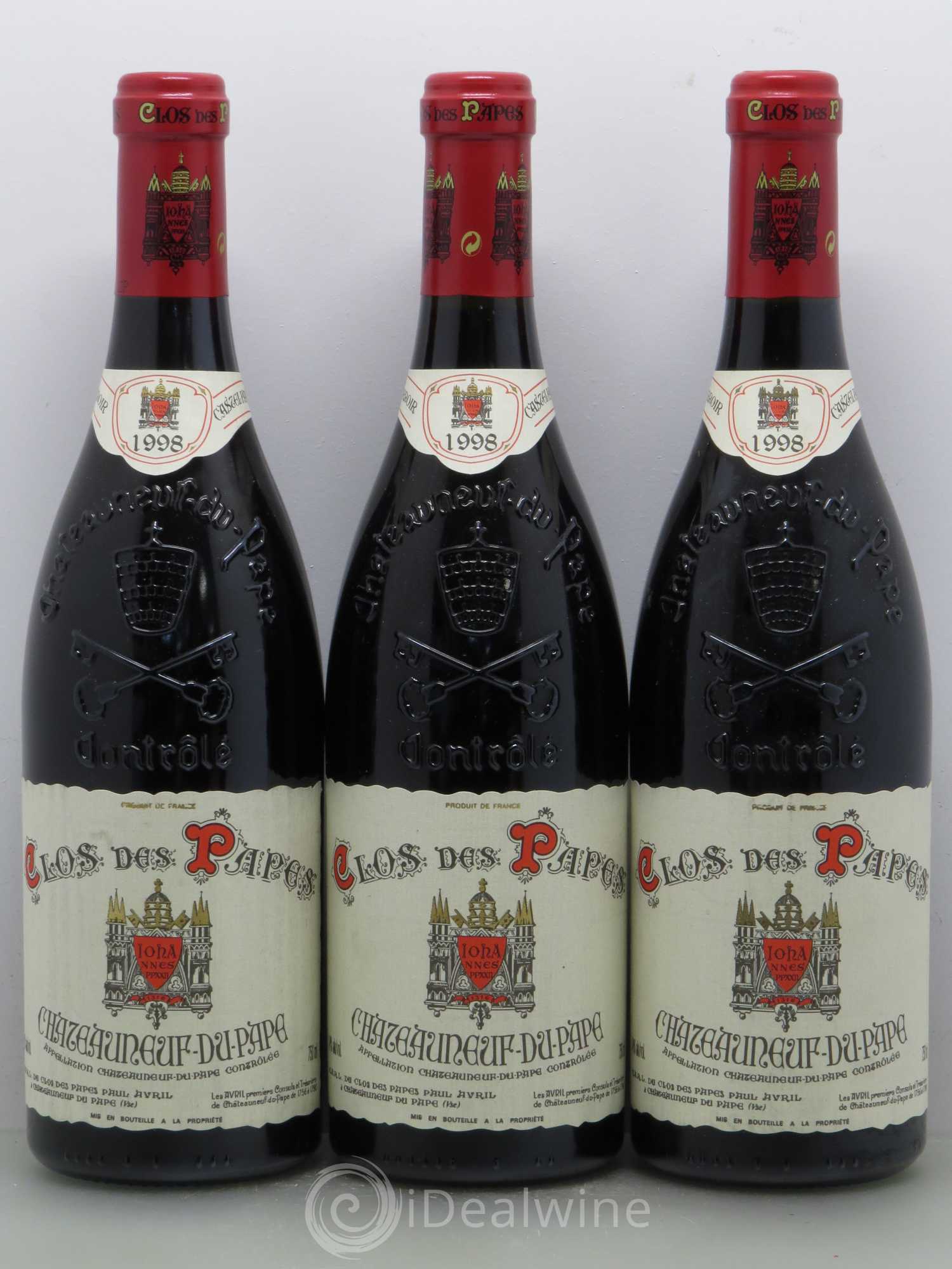Châteauneuf-du-Pape Clos des Papes - Paul Avril 1998 - Lot de 6 bouteilles - 2
