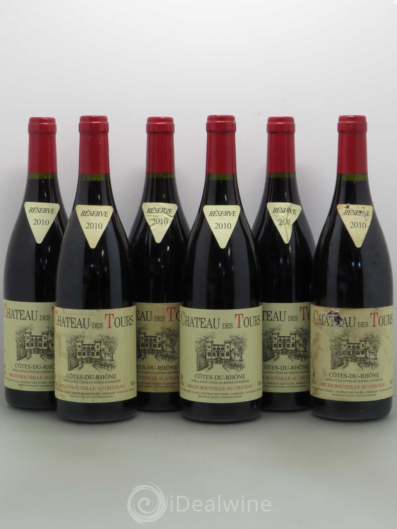 Côtes-du-Rhône Château des Tours Emmanuel Reynaud 2010 - Lot de 6 bouteilles - 0