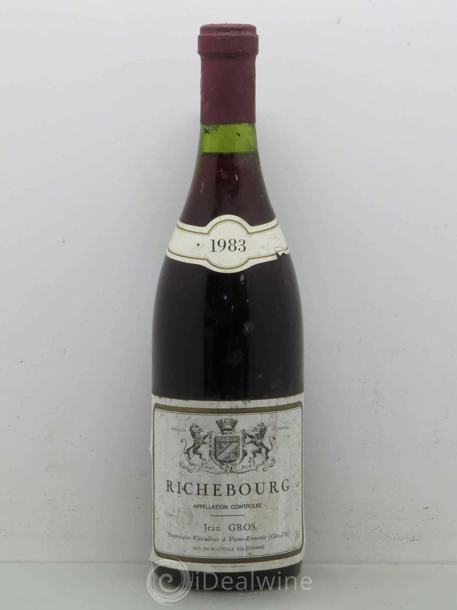 Richebourg Grand Cru Jean Gros 1983 - Posten von 1 Flasche - 0