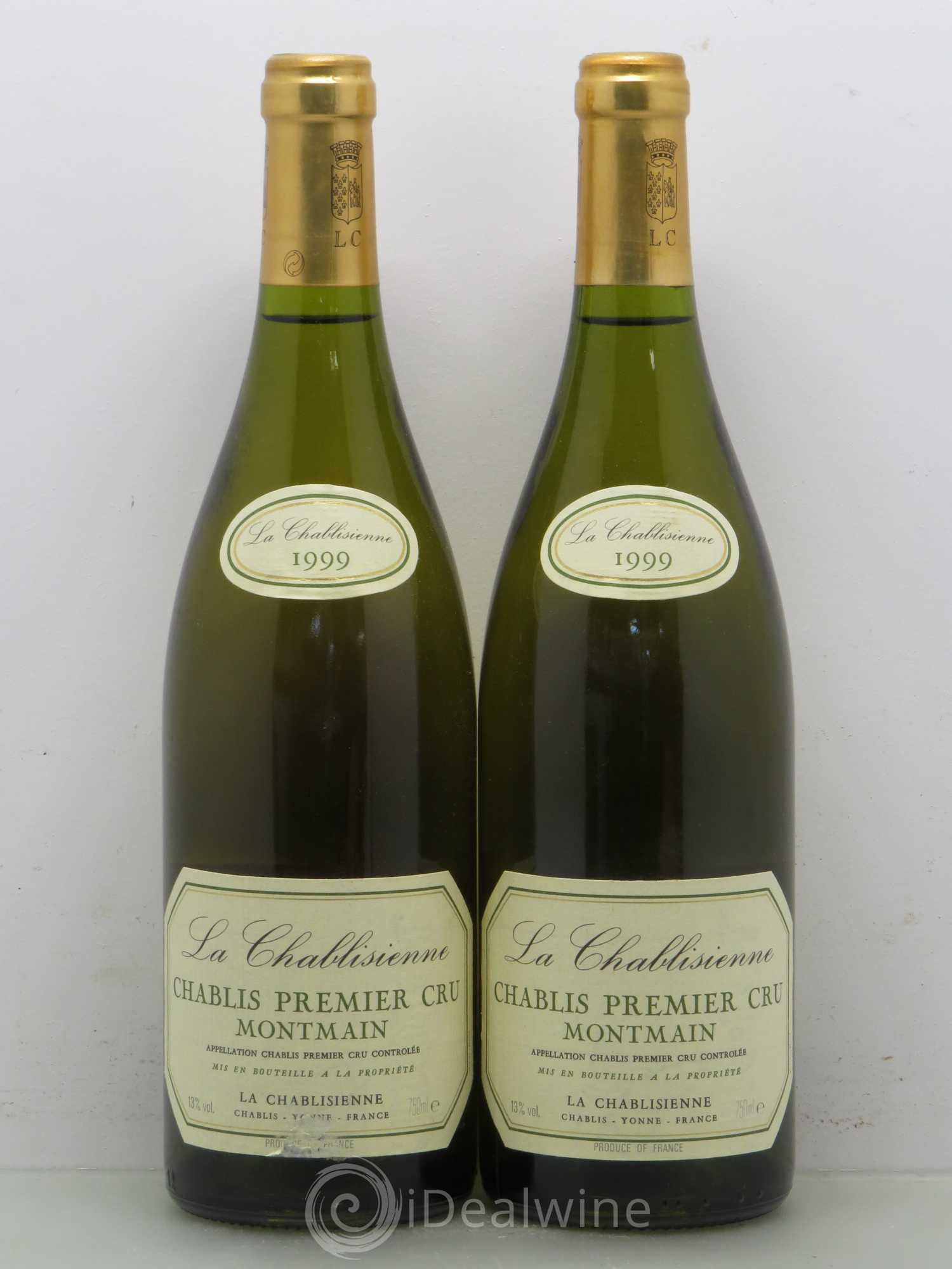 Chablis 1er Cru Montmains Domaine La Chablisienne 1999 - Posten von 2 Flaschen - 0