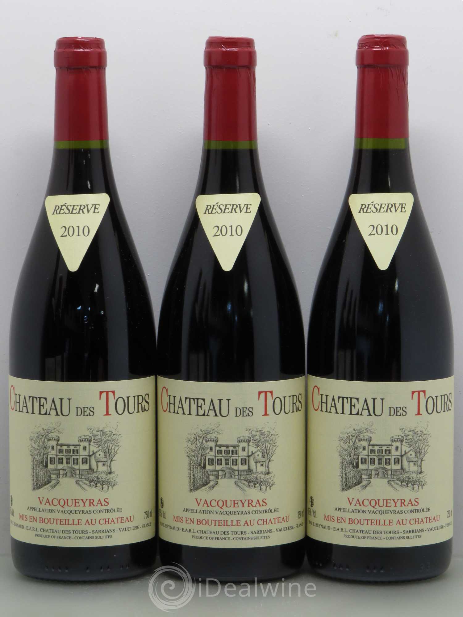 Vacqueyras Château des Tours Emmanuel Reynaud 2010 - Lot de 6 bouteilles - 1