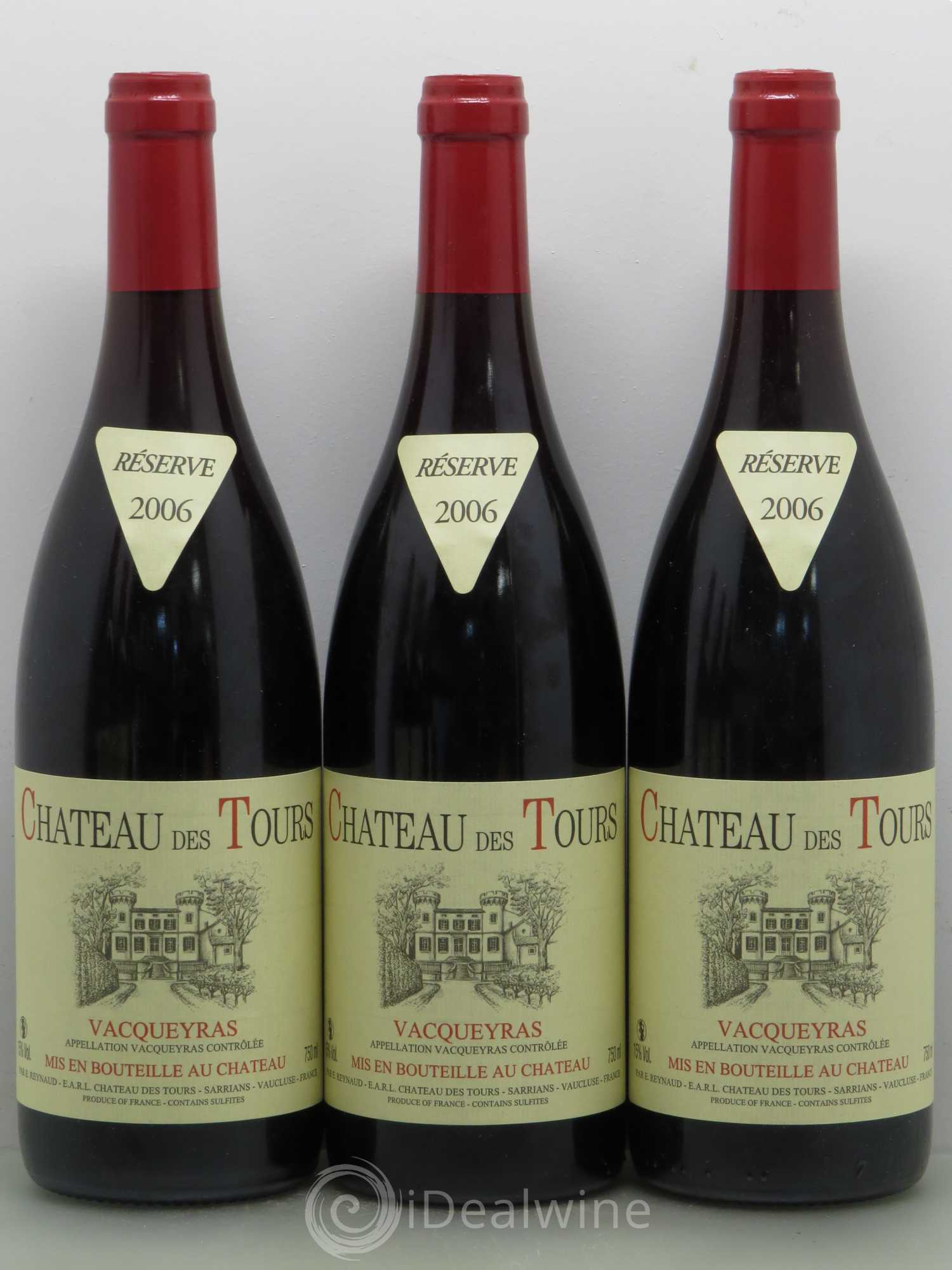 Vacqueyras Château des Tours Emmanuel Reynaud 2006 - Lot de 6 bouteilles - 1