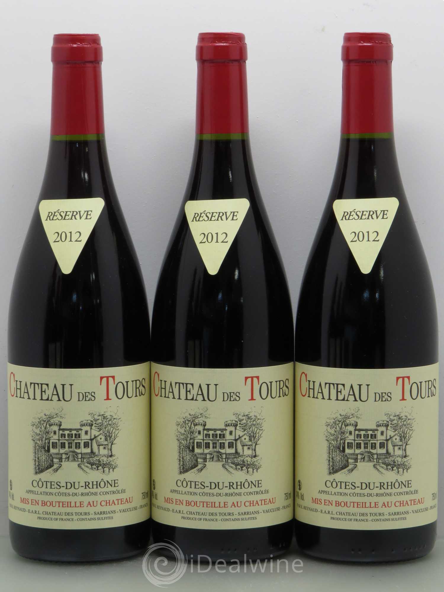 Côtes-du-Rhône Château des Tours Emmanuel Reynaud 2012 - Lot de 6 bouteilles - 1