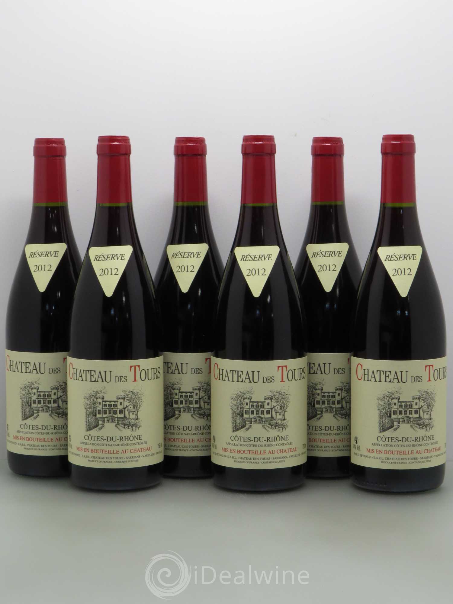 Côtes-du-Rhône Château des Tours Emmanuel Reynaud 2012 - Lot de 6 bouteilles - 0