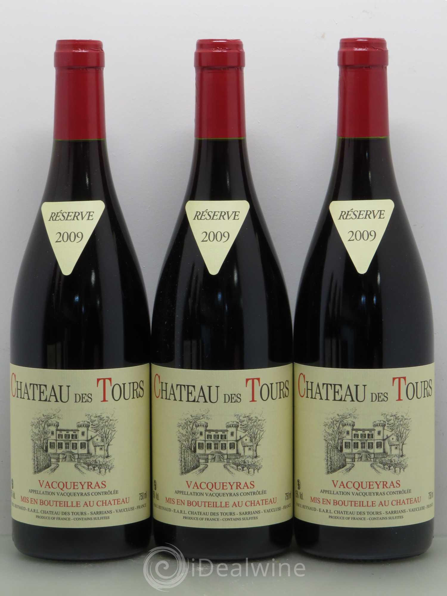 Vacqueyras Château des Tours Emmanuel Reynaud 2009 - Lot de 6 bouteilles - 1
