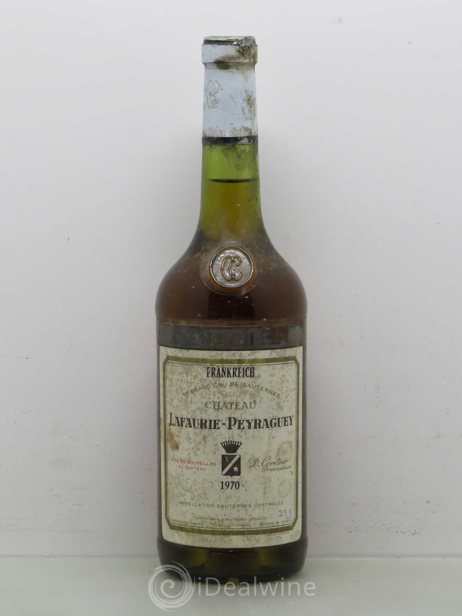 Château Lafaurie-Peyraguey 1er Grand Cru Classé 1970 - Lotto di 1 bottiglia - 0
