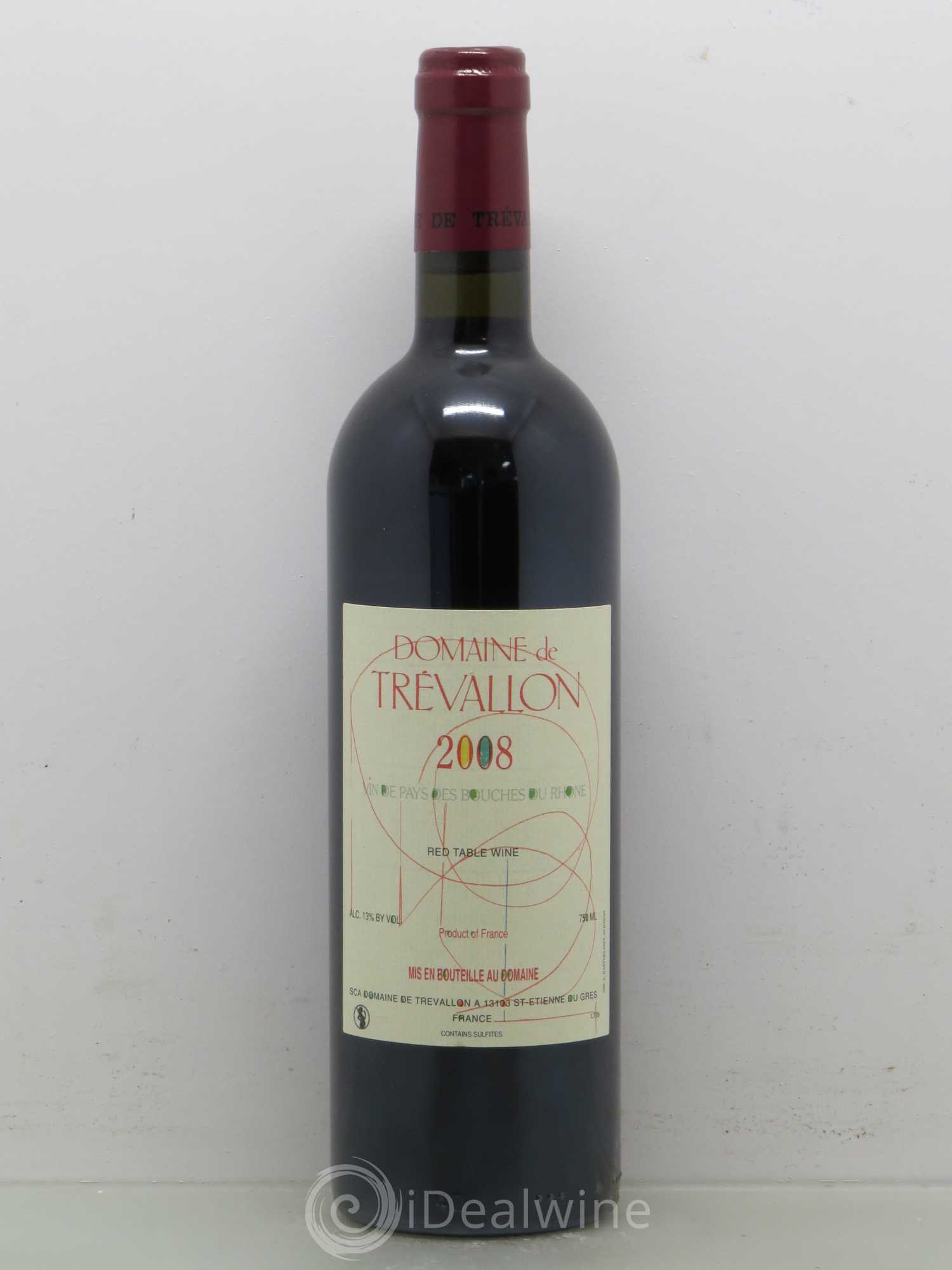 Coteaux d'Aix-en-Provence Trévallon (Domaine de) Eloi Dürrbach 2008 - Lot de 1 bouteille - 0