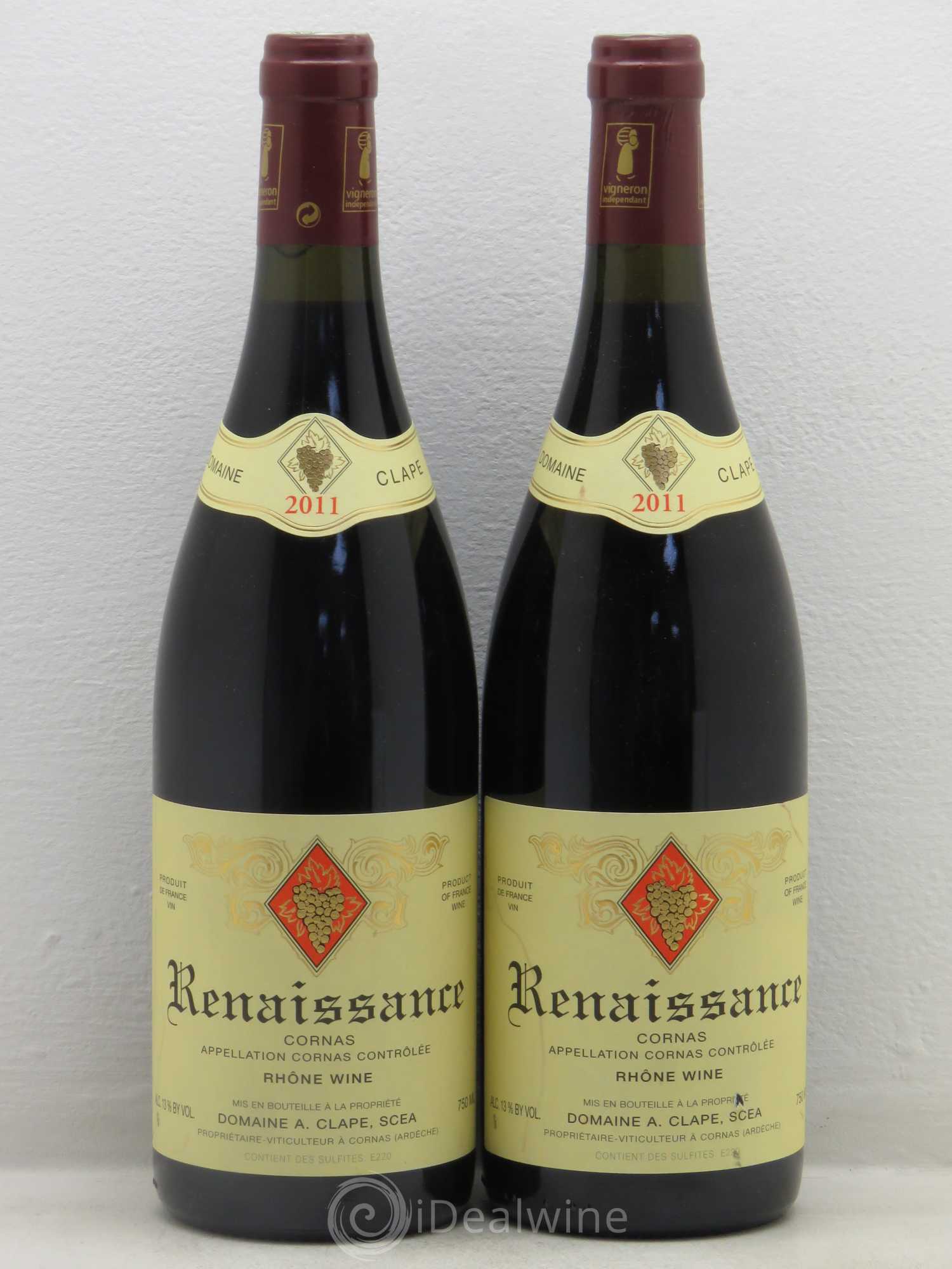 Cornas Renaissance Auguste Clape 2011 - Posten von 2 Flaschen - 0
