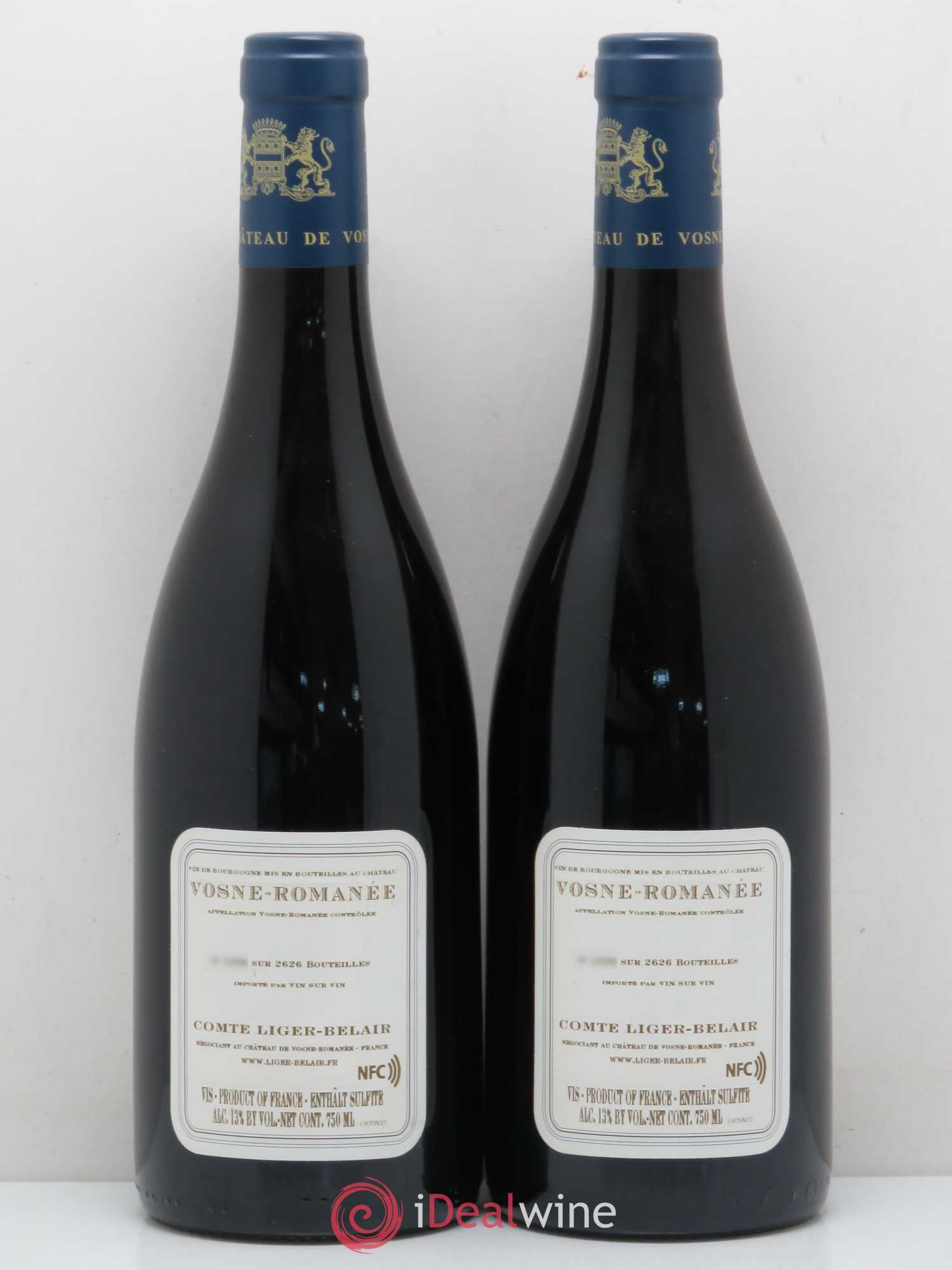Vosne-Romanée Comte Liger-Belair (Domaine du) 2015 - Lot de 2 bouteilles - 1