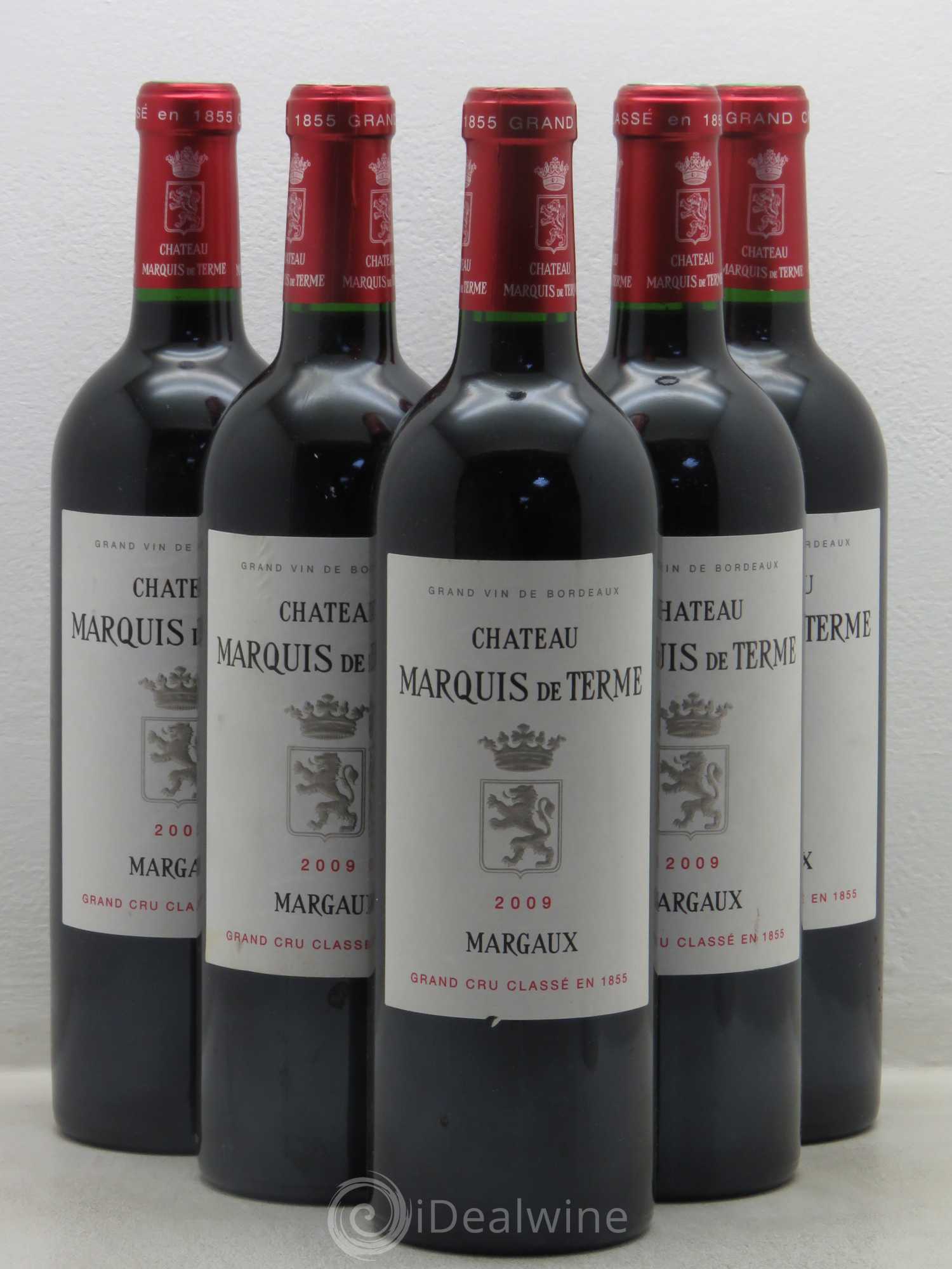 Château Marquis de Terme 4ème Grand Cru Classé 2009 - Lot de 5 bouteilles - 0
