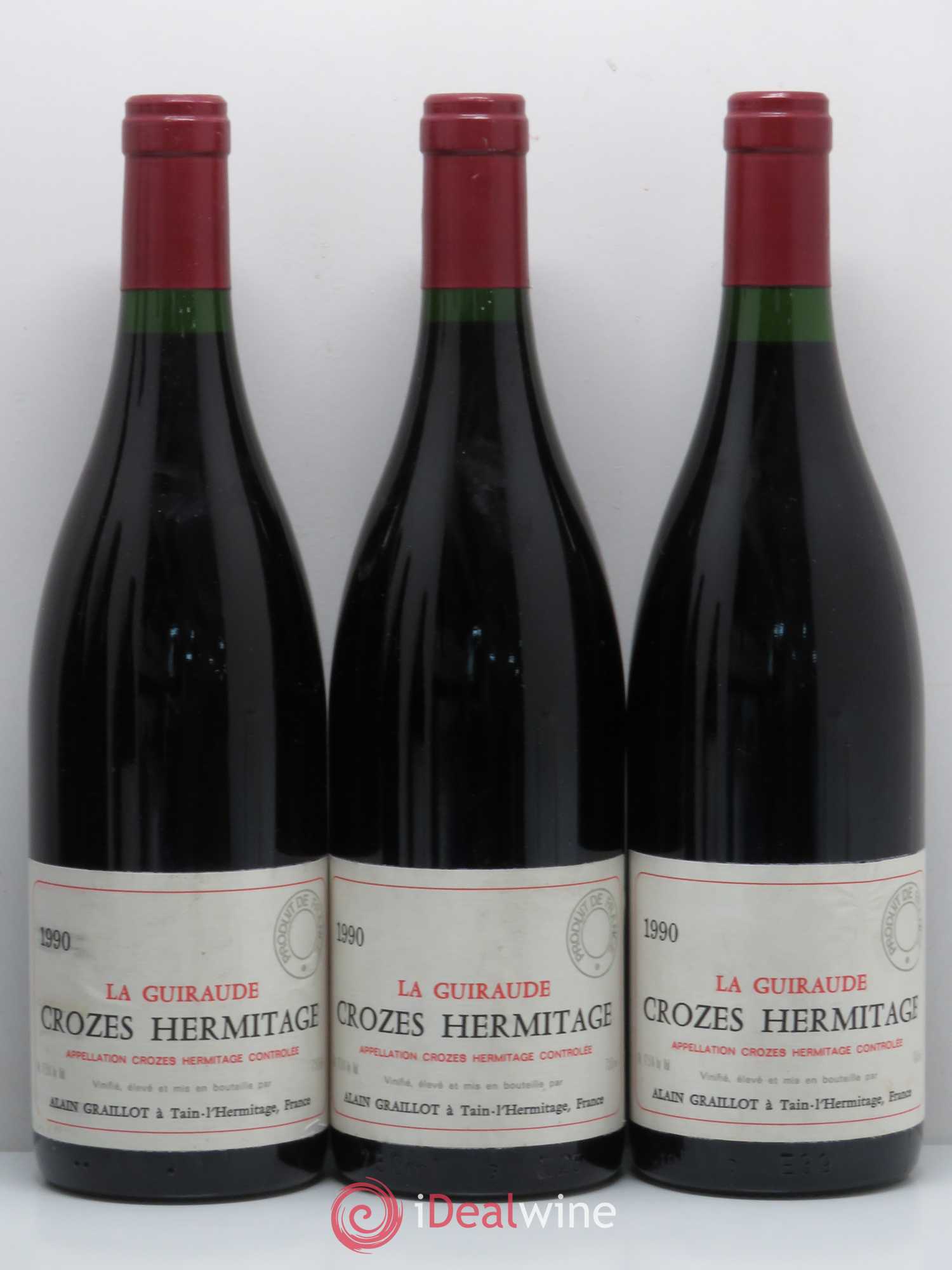 Crozes-Hermitage La Guiraude Domaine Graillot 1990 - Lot de 6 bouteilles - 1