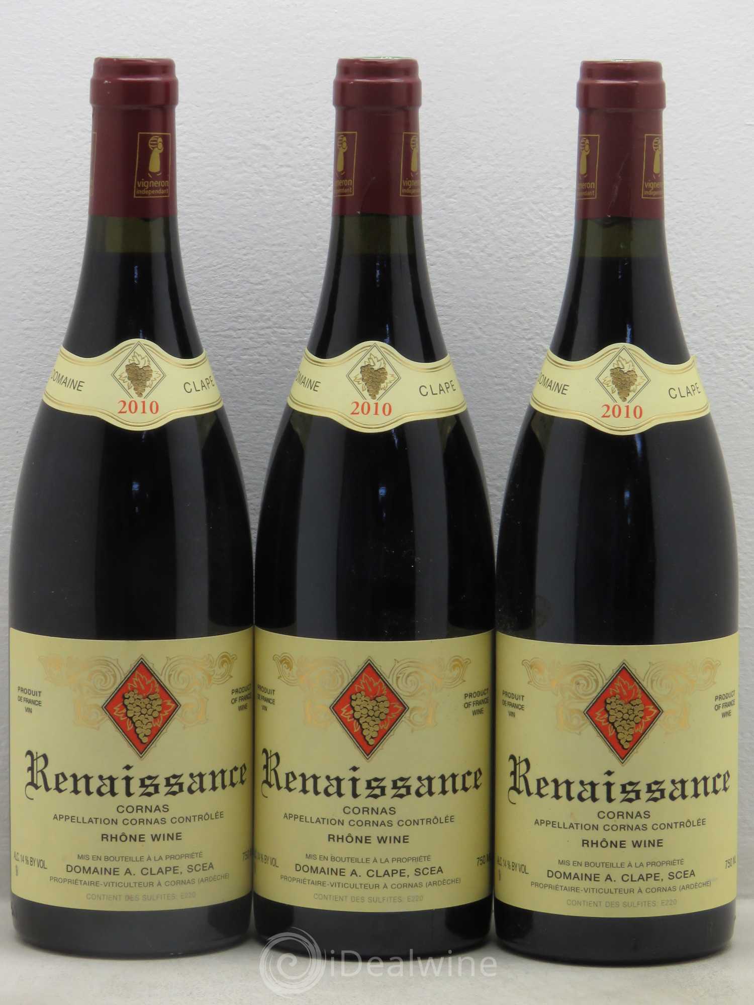 Cornas Renaissance Auguste Clape 2010 - Lot de 6 bouteilles - 2