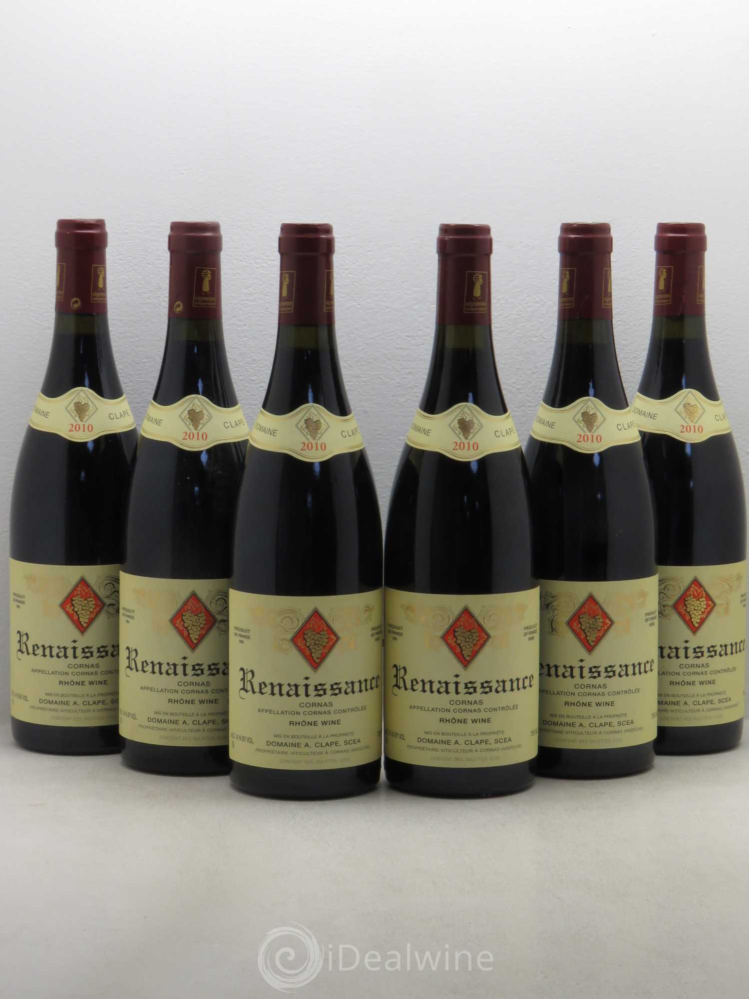 Cornas Renaissance Auguste Clape 2010 - Lot de 6 bouteilles - 0