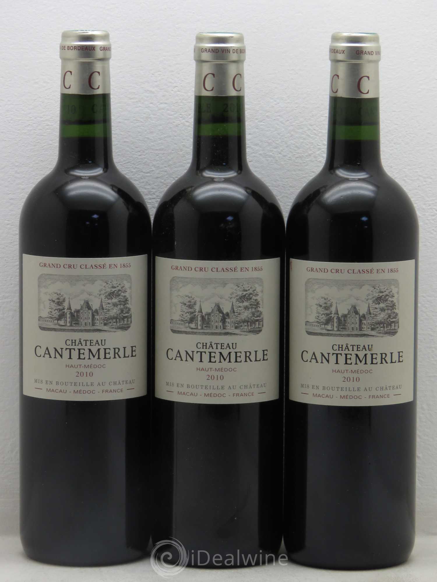 Château Cantemerle 5ème Grand Cru Classé 2010 - Lot de 3 bouteilles - 0