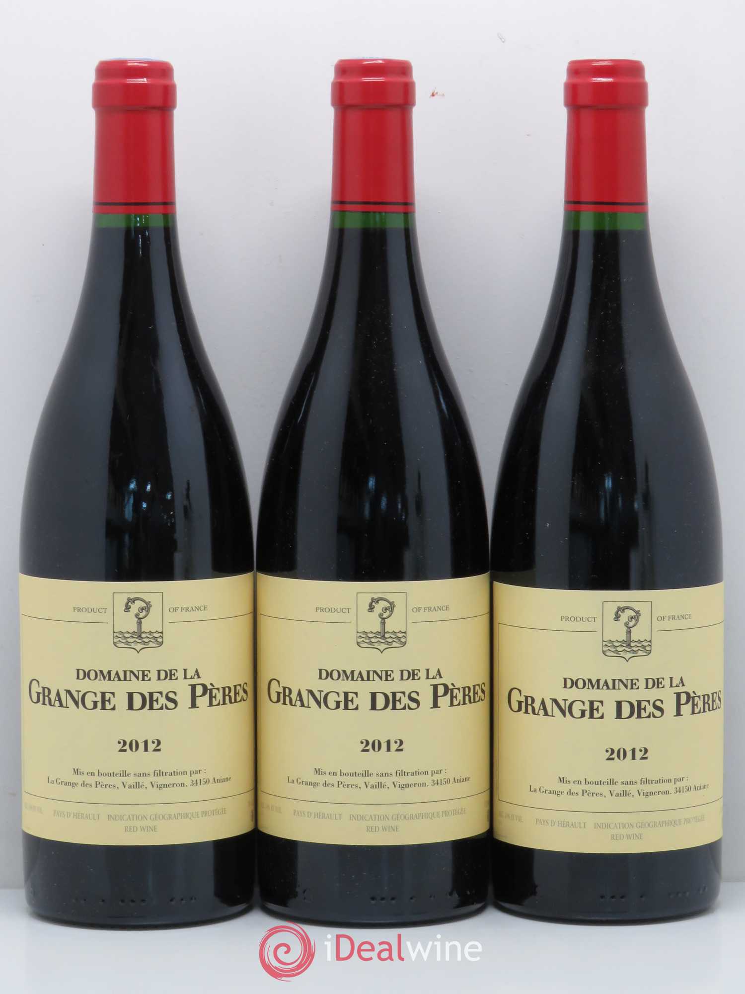 Pays d'Hérault Grange des Pères Laurent Vaillé 2012 - Lot de 3 bouteilles - 0
