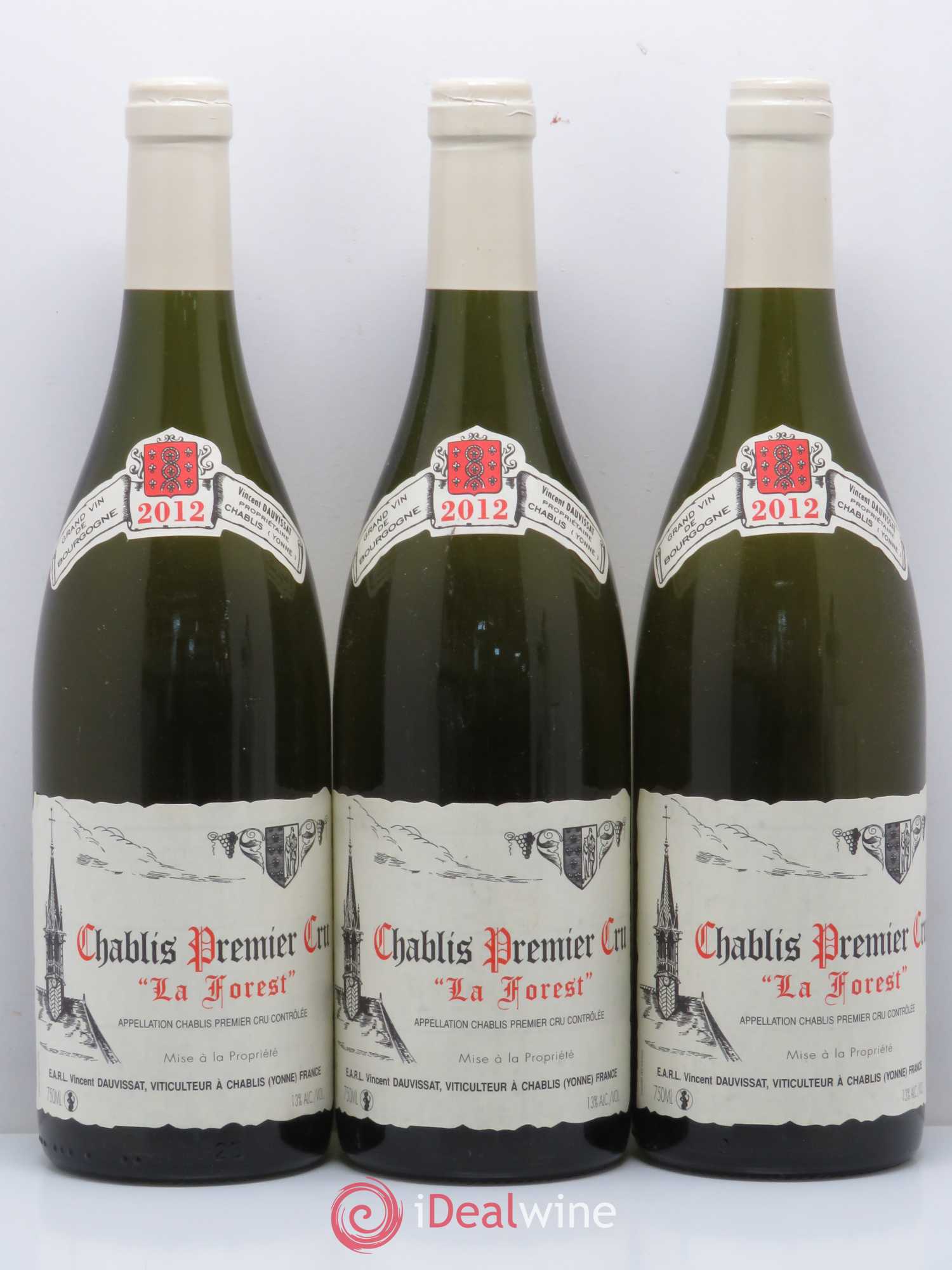 Chablis 1er Cru La Forest Vincent Dauvissat (Domaine) 2012 - Lot de 3 bouteilles - 0