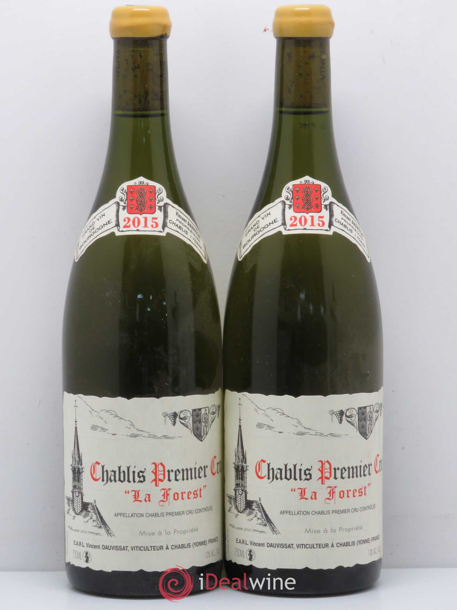 Chablis 1er Cru La Forest Vincent Dauvissat (Domaine) 2015 - Lot de 2 bouteilles - 0