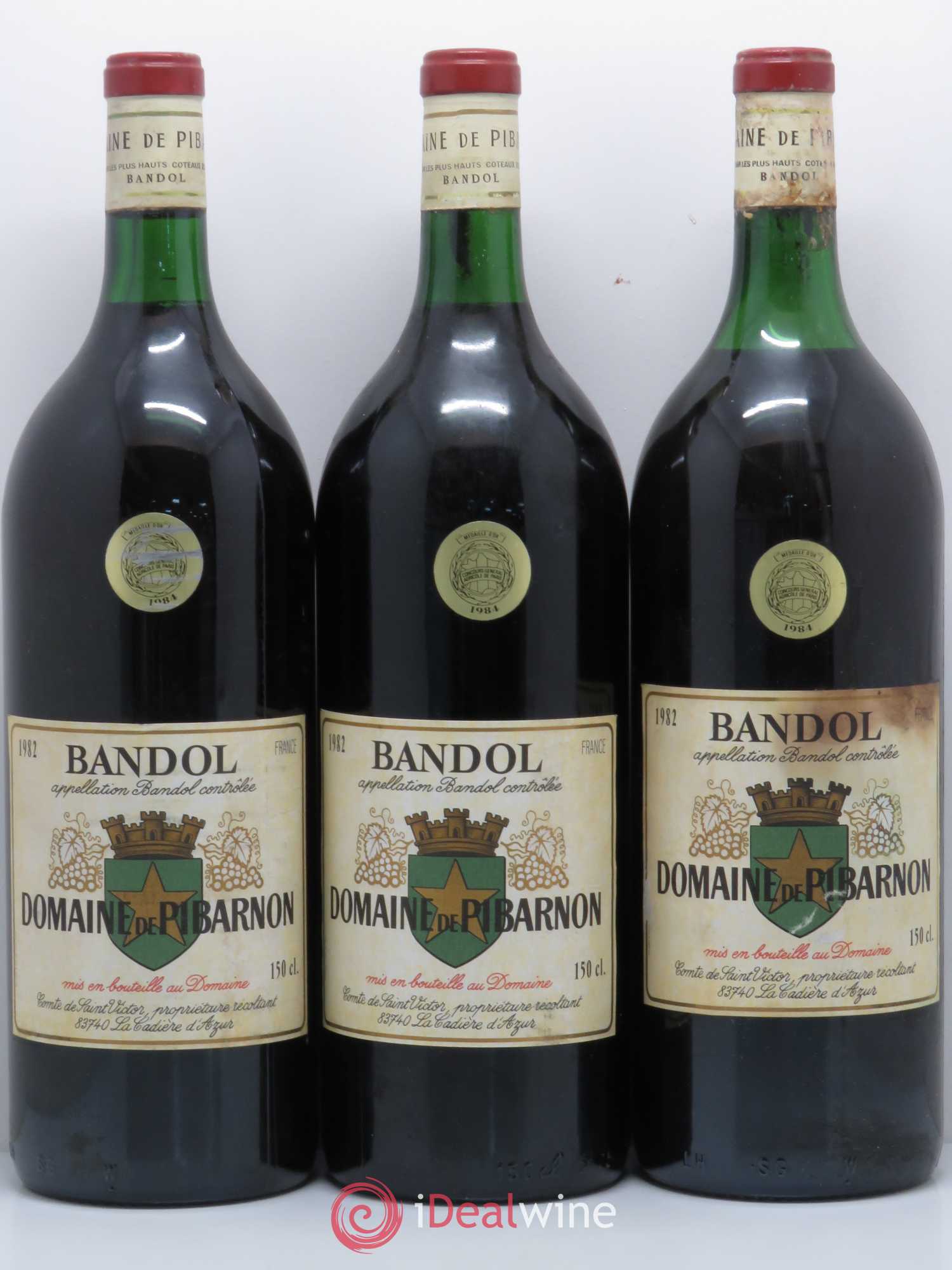 Bandol Château de Pibarnon Comte de Saint-Victor 1982 - Lot de 6 magnums - 2