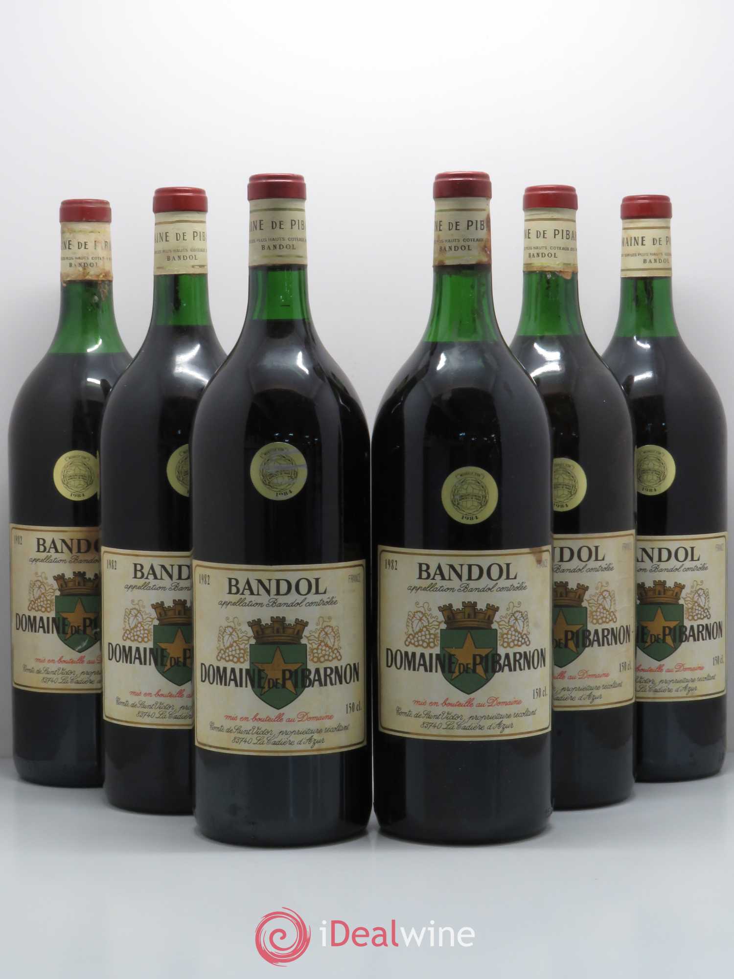 Bandol Château de Pibarnon Comte de Saint-Victor 1982 - Lot de 6 magnums - 0