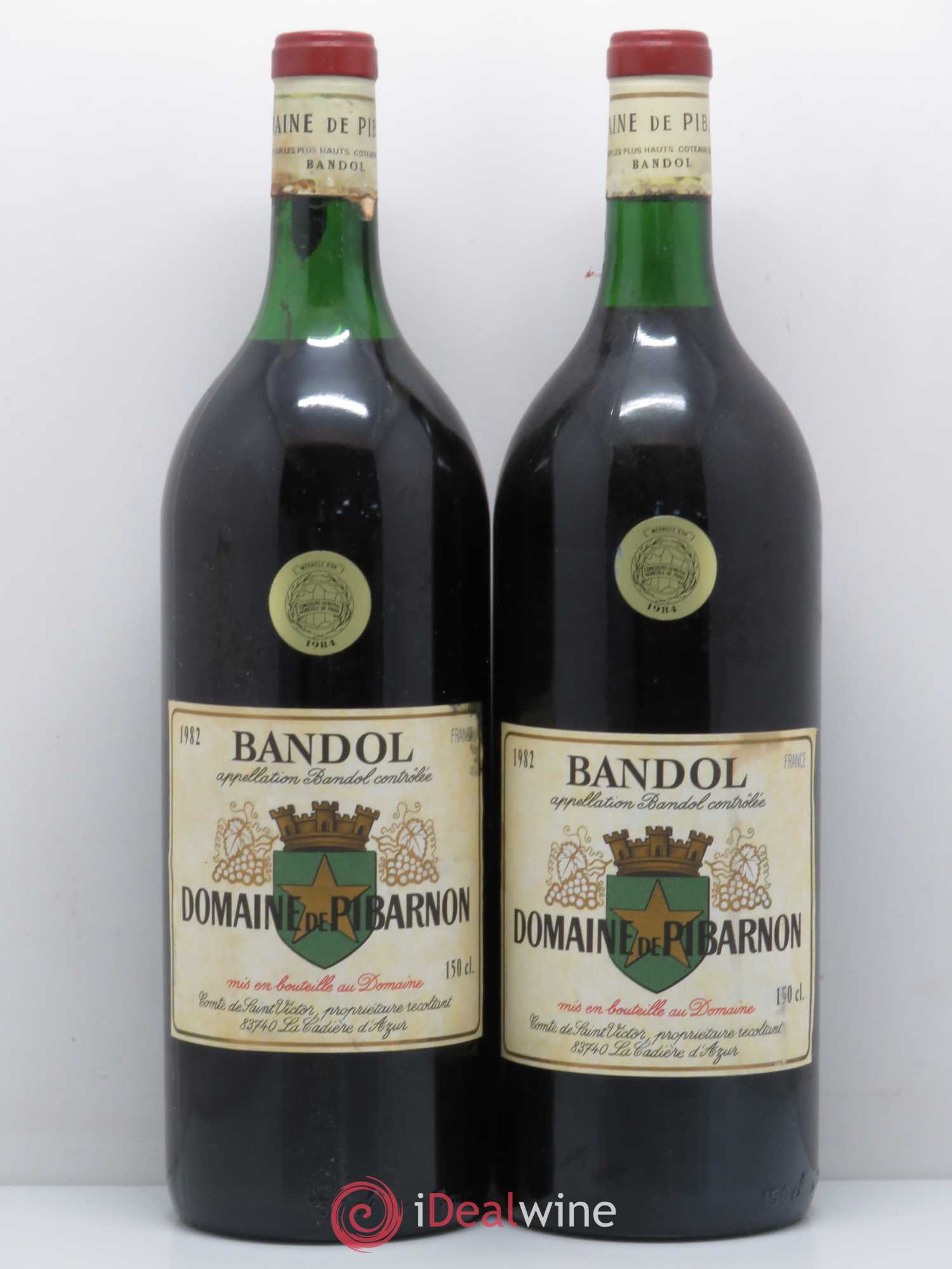 Bandol Château de Pibarnon Comte de Saint-Victor 1982 - Lot de 2 magnums - 0