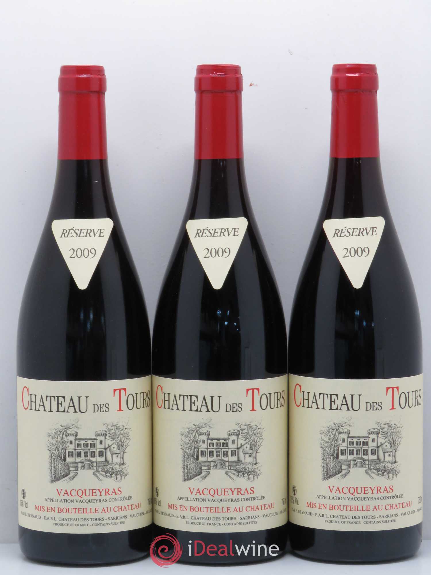Vacqueyras Château des Tours Emmanuel Reynaud 2009 - Lot de 6 bouteilles - 1
