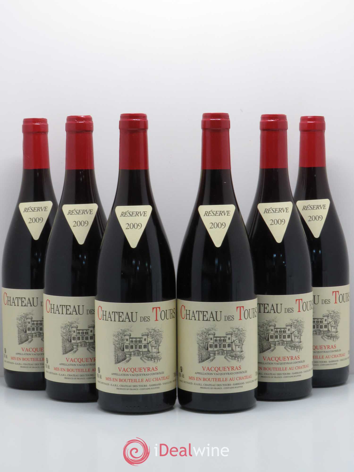 Vacqueyras Château des Tours Emmanuel Reynaud 2009 - Lot de 6 bouteilles - 0