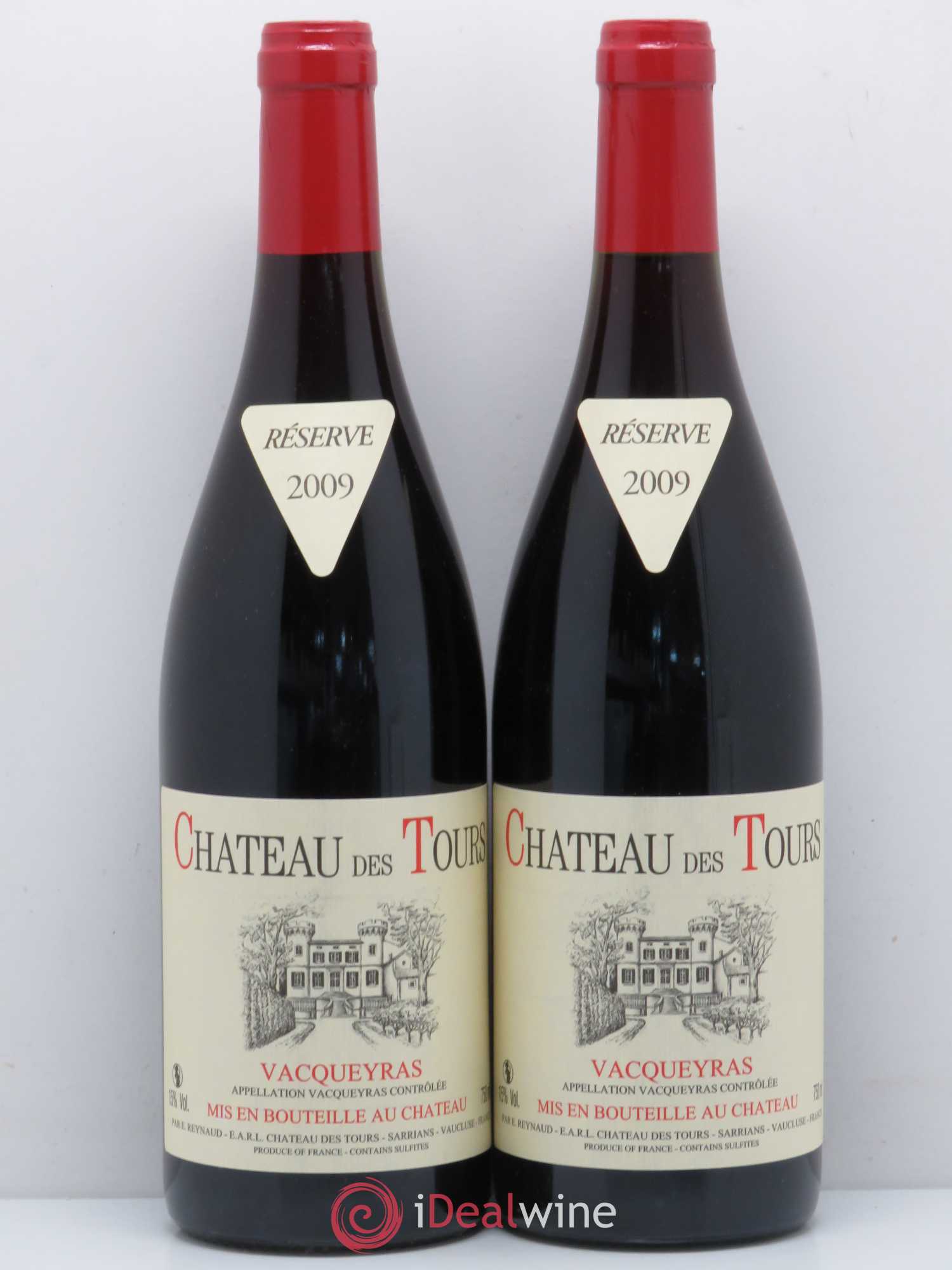 Vacqueyras Château des Tours Emmanuel Reynaud 2009 - Lot de 2 bouteilles - 0