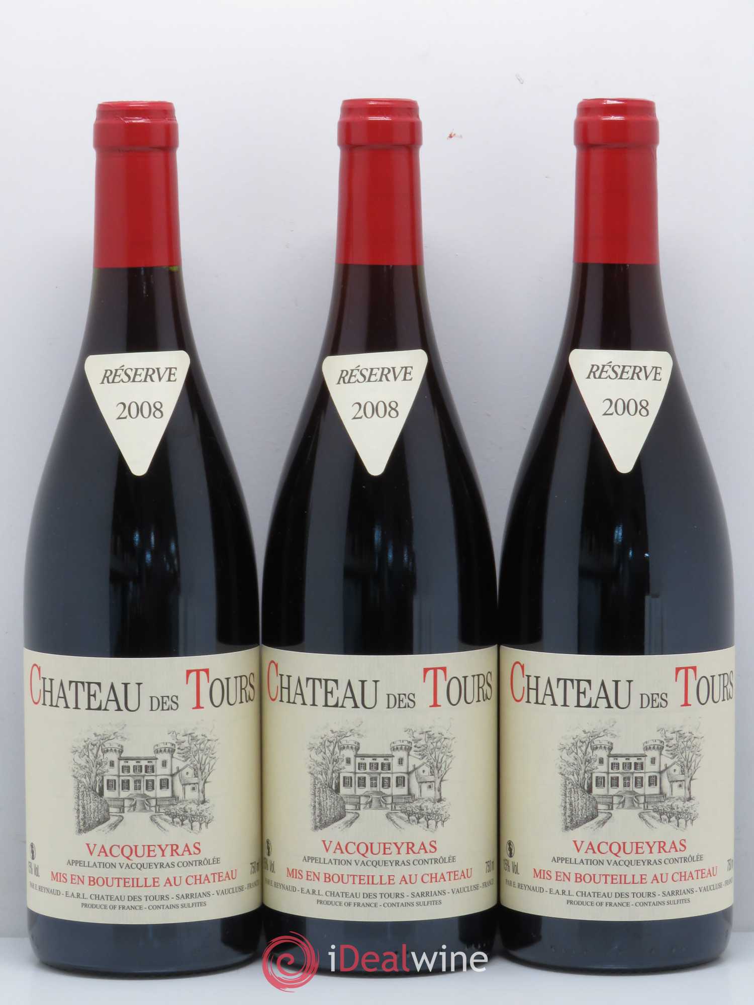 Vacqueyras Château des Tours Emmanuel Reynaud 2008 - Lot de 6 bouteilles - 2