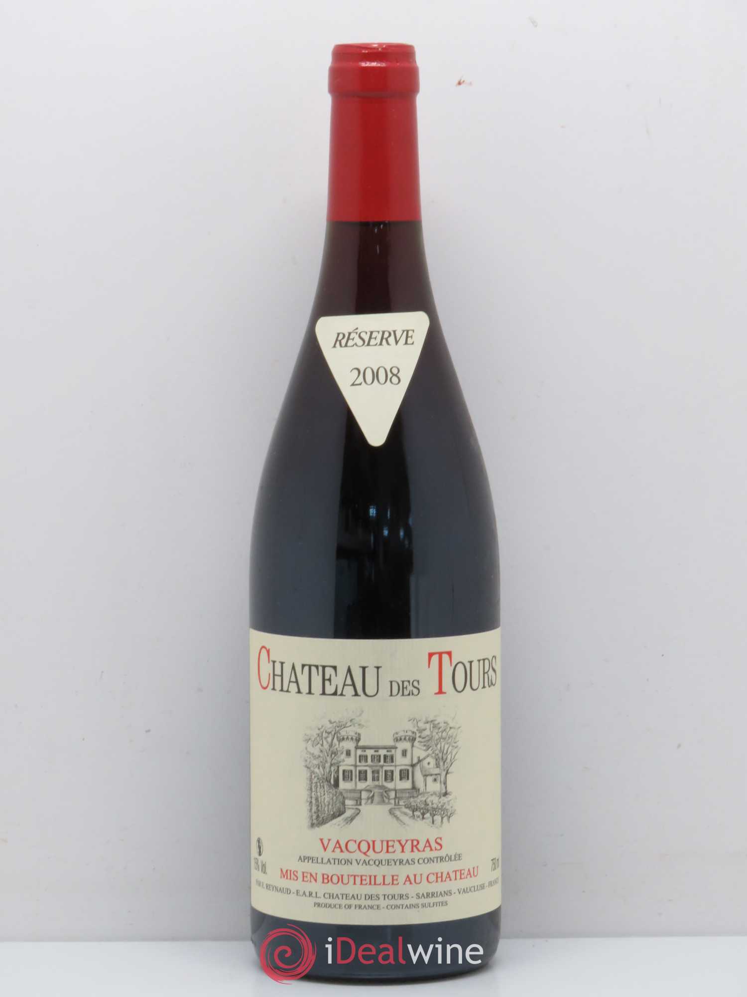 Vacqueyras Château des Tours Emmanuel Reynaud 2008 - Lot de 1 bouteille - 0