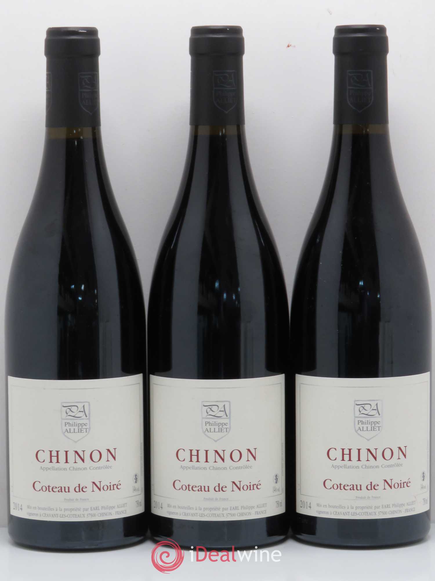 Chinon Coteau de Noiré Philippe Alliet 2014 - Lot de 3 bouteilles - 0