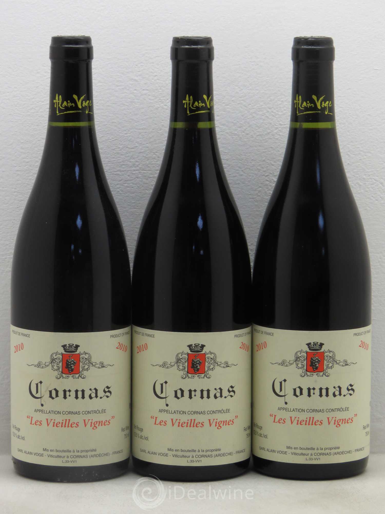 Cornas Les Vieilles Vignes Alain Voge (Domaine) 2010 - Lot de 3 bouteilles - 0