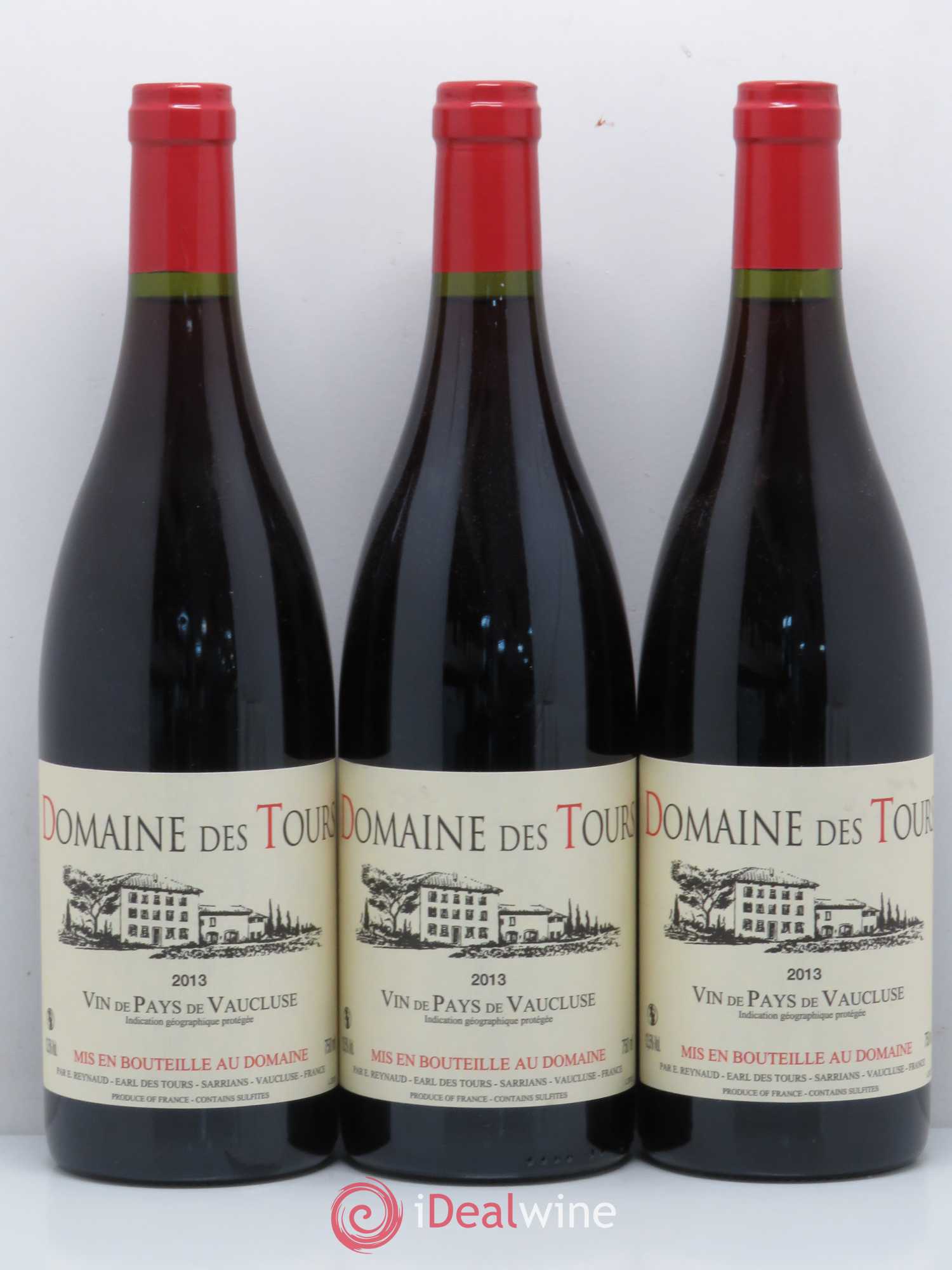 Vaucluse (Vin de Pays de Vaucluse) Domaine des Tours Emmanuel Reynaud 2013 - Lot de 3 bouteilles - 0