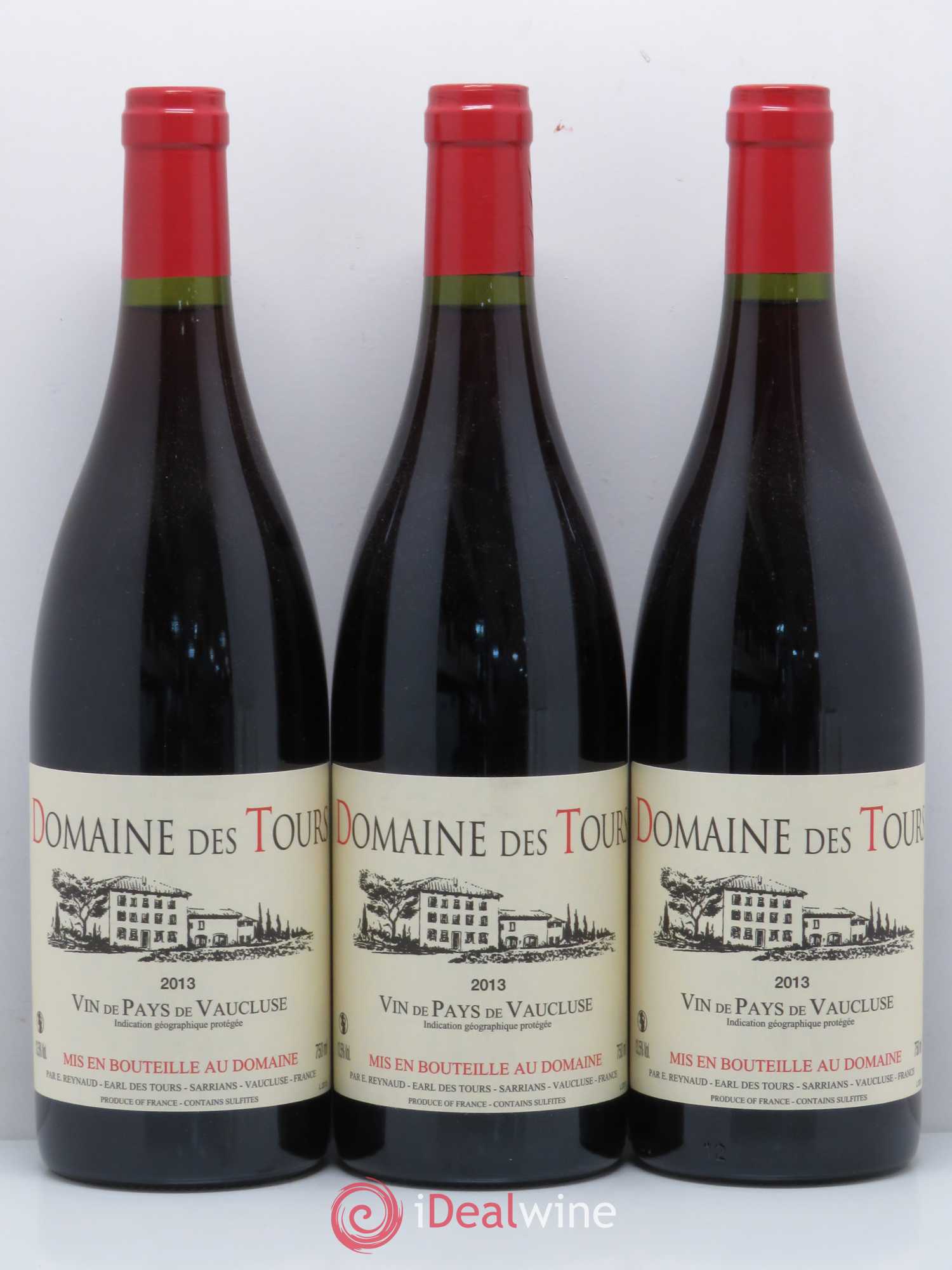 Vaucluse (Vin de Pays de Vaucluse) Domaine des Tours Emmanuel Reynaud 2013 - Lot de 3 bouteilles - 0