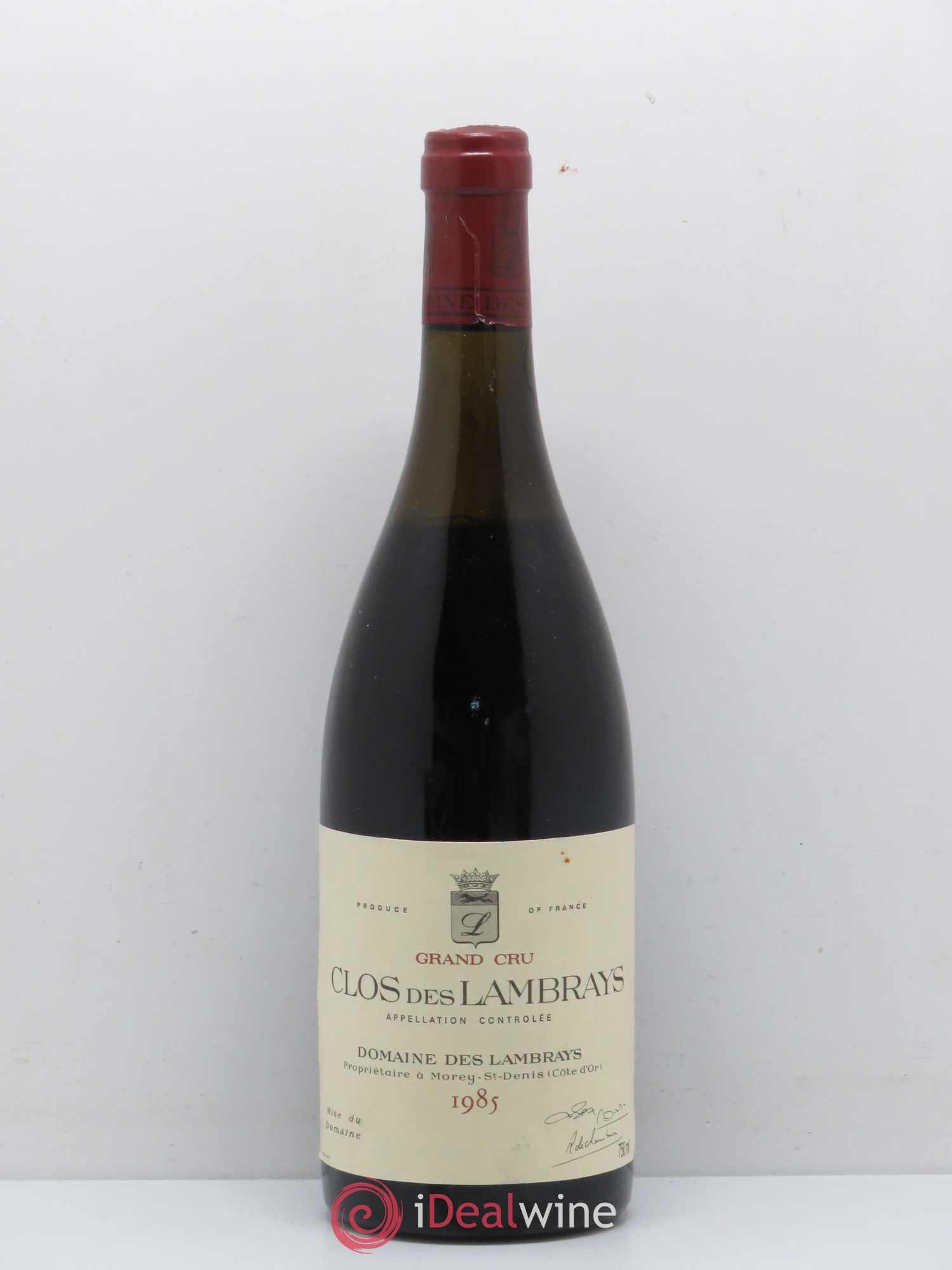 Clos des Lambrays Grand Cru Domaine des Lambrays 1985 - Lot de 1 bouteille - 0