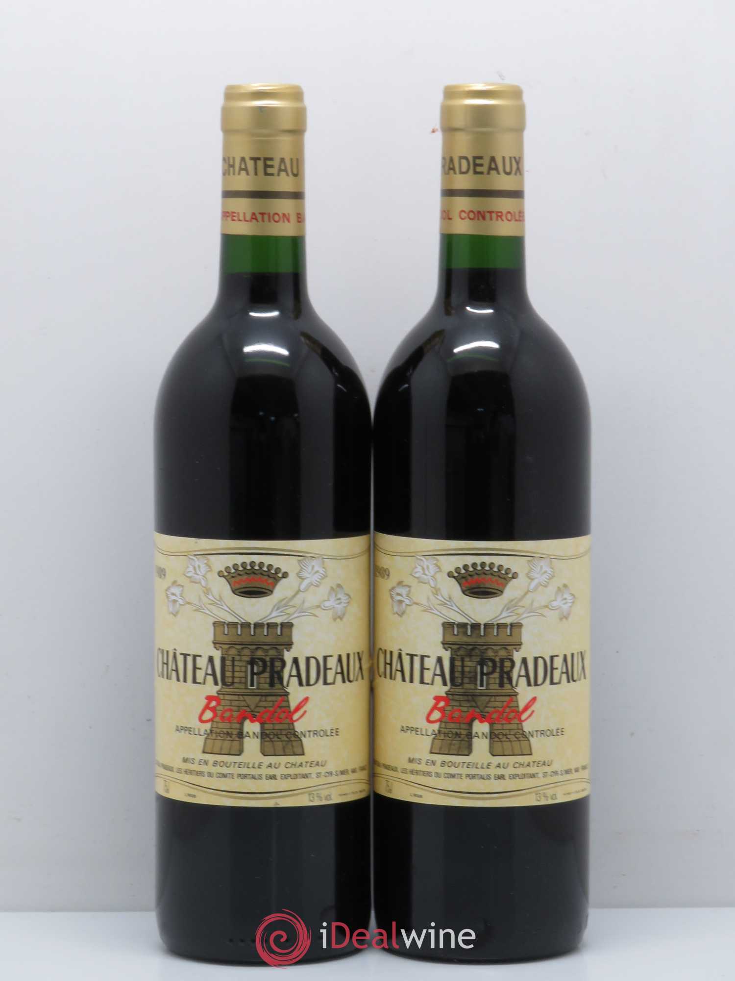 Bandol Château Pradeaux Famille Portalis 1989 - Lot de 2 bouteilles - 0