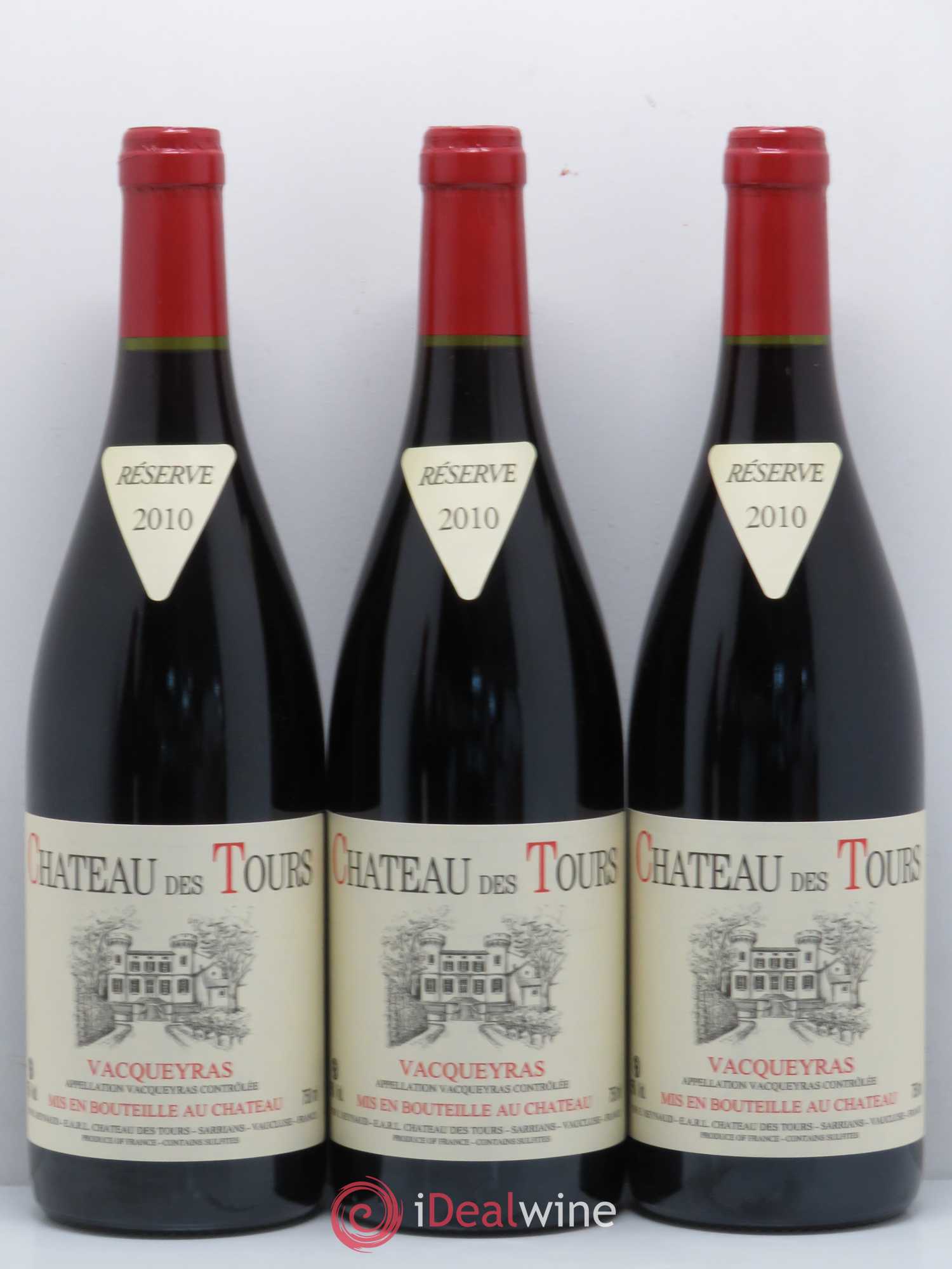 Vacqueyras Château des Tours Emmanuel Reynaud 2010 - Lot de 6 bouteilles - 1