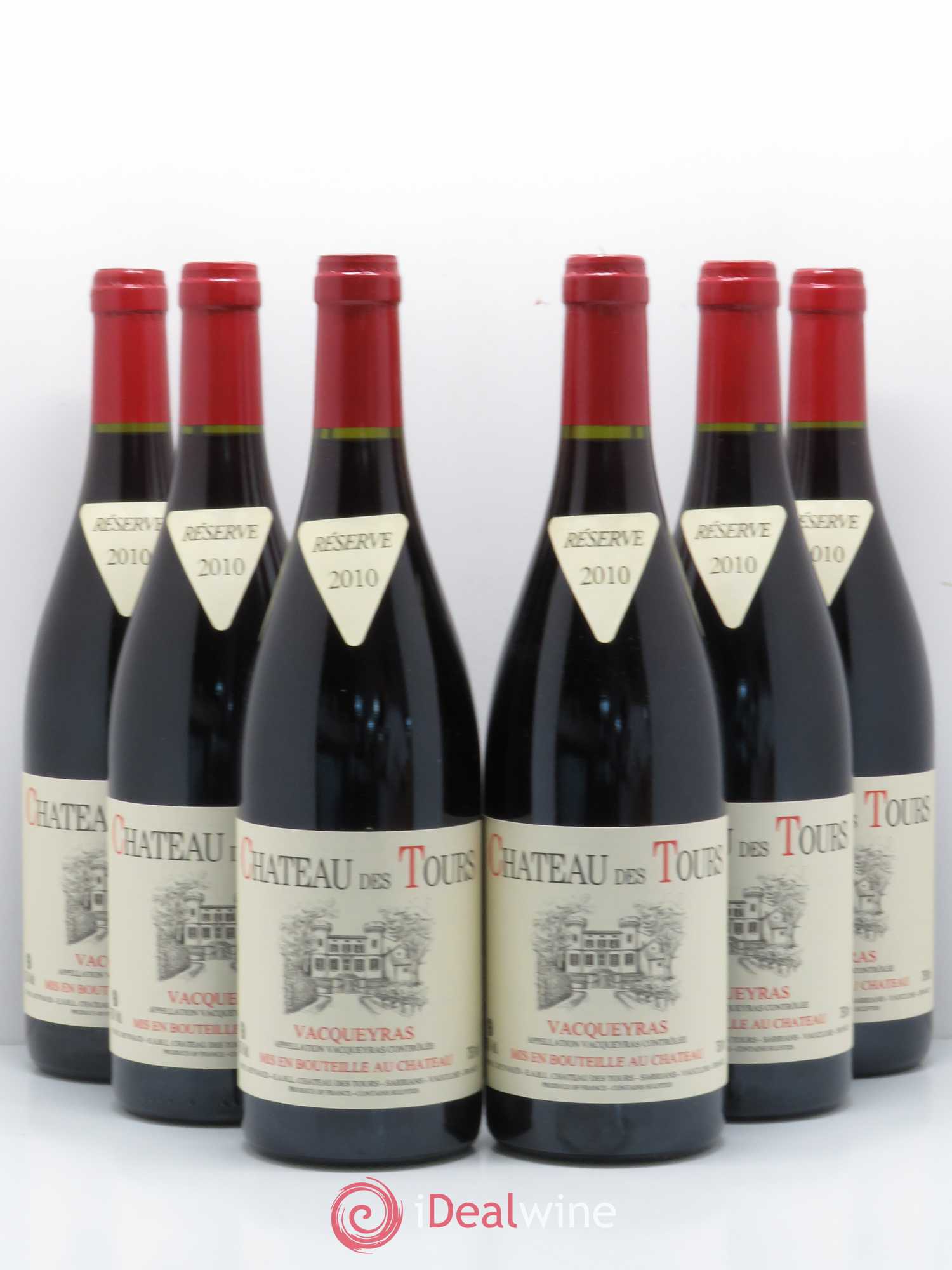 Vacqueyras Château des Tours Emmanuel Reynaud 2010 - Lot de 6 bouteilles - 0