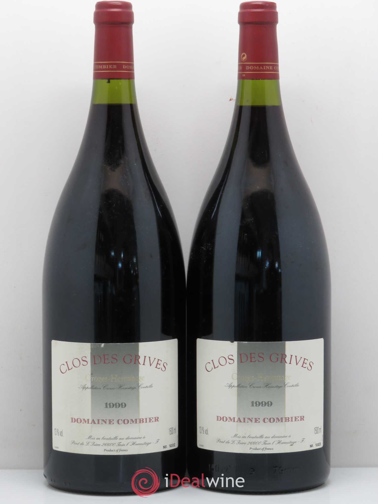 Crozes-Hermitage Clos des Grives Combier 1999 - Lot de 2 magnums - 0