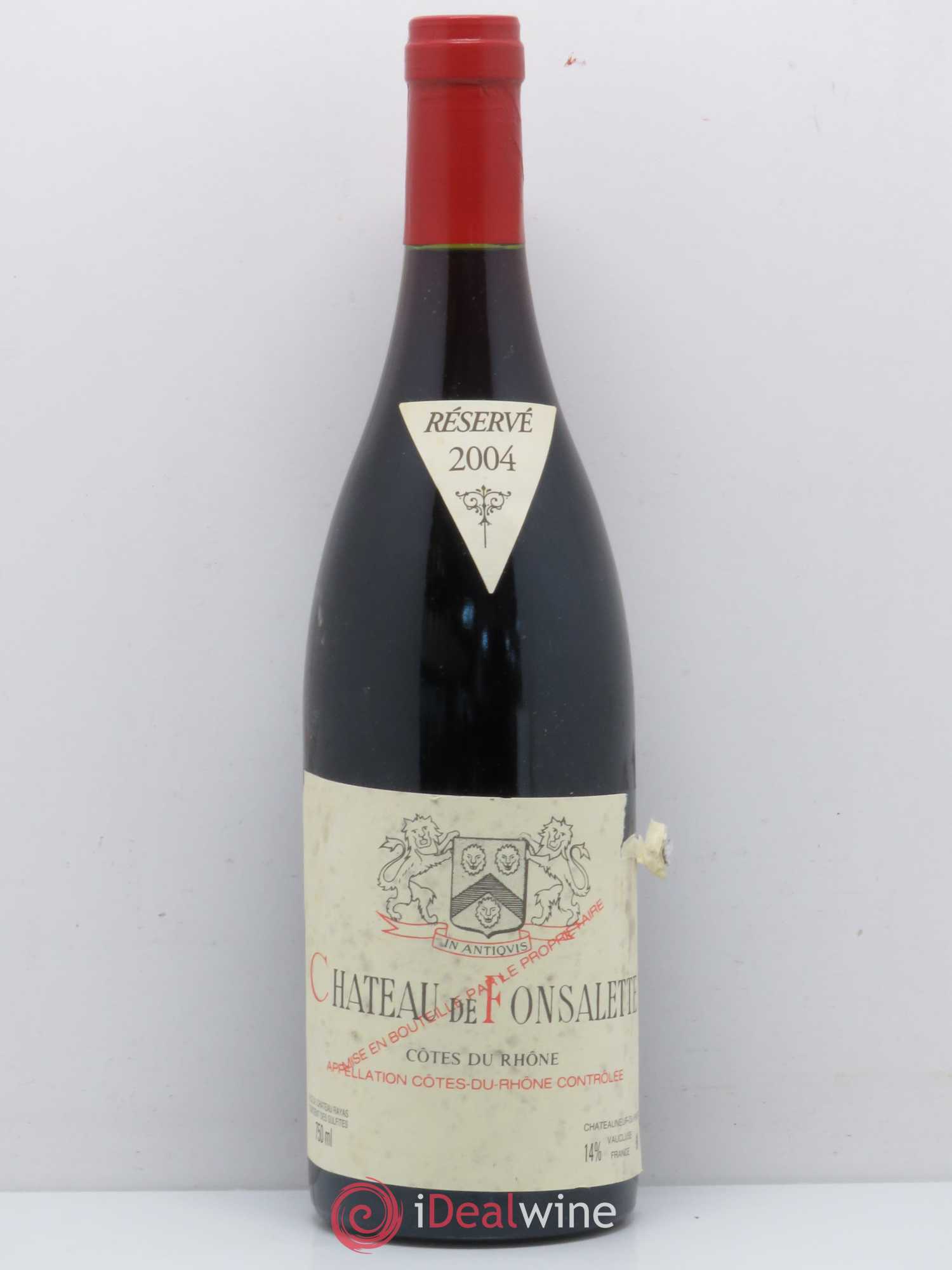 Côtes-du-Rhône Château de Fonsalette Emmanuel Reynaud 2004 - Lot de 1 bouteille - 0