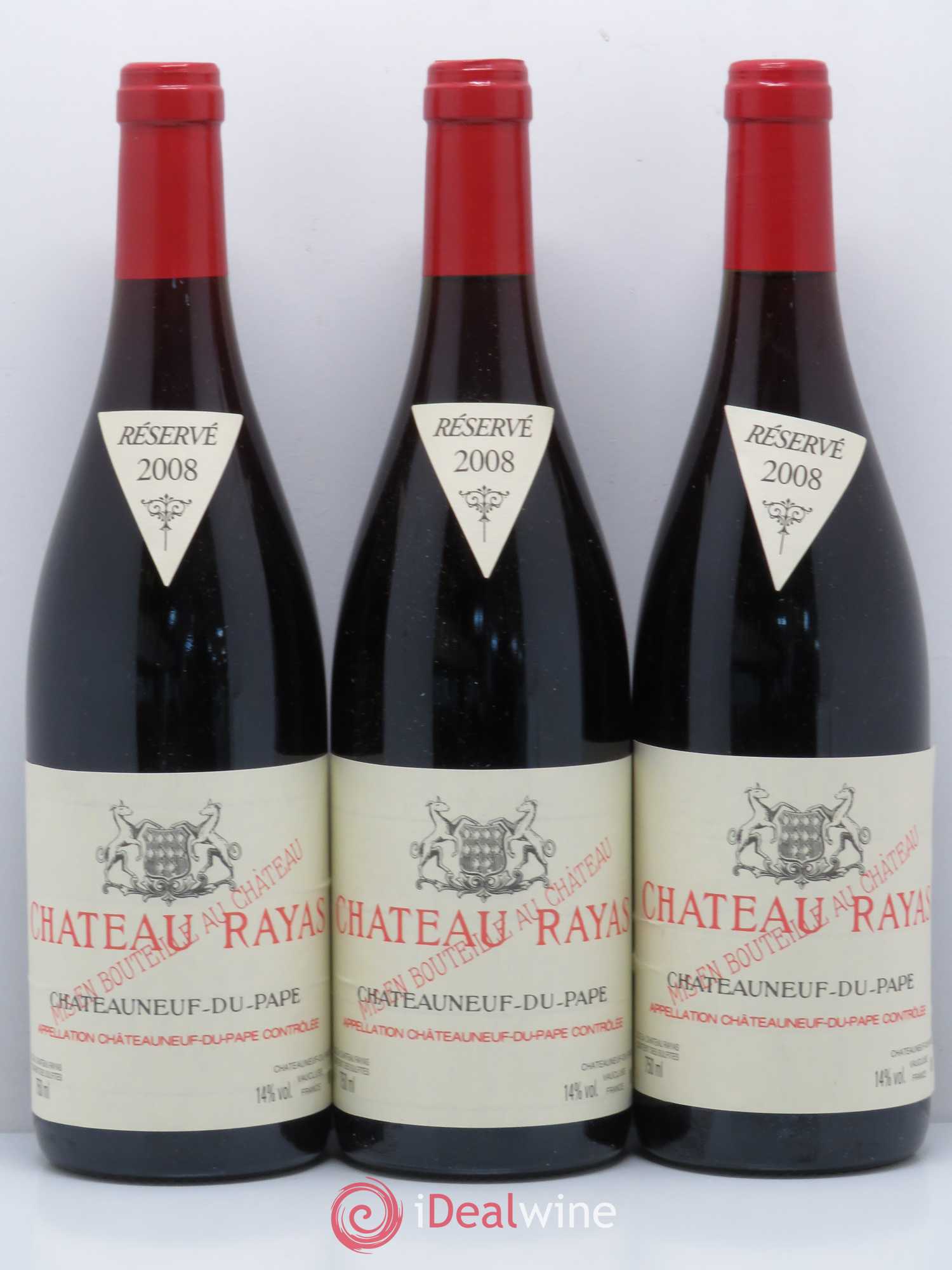 Châteauneuf-du-Pape Château Rayas Emmanuel Reynaud 2008 - Lot de 3 bouteilles - 0