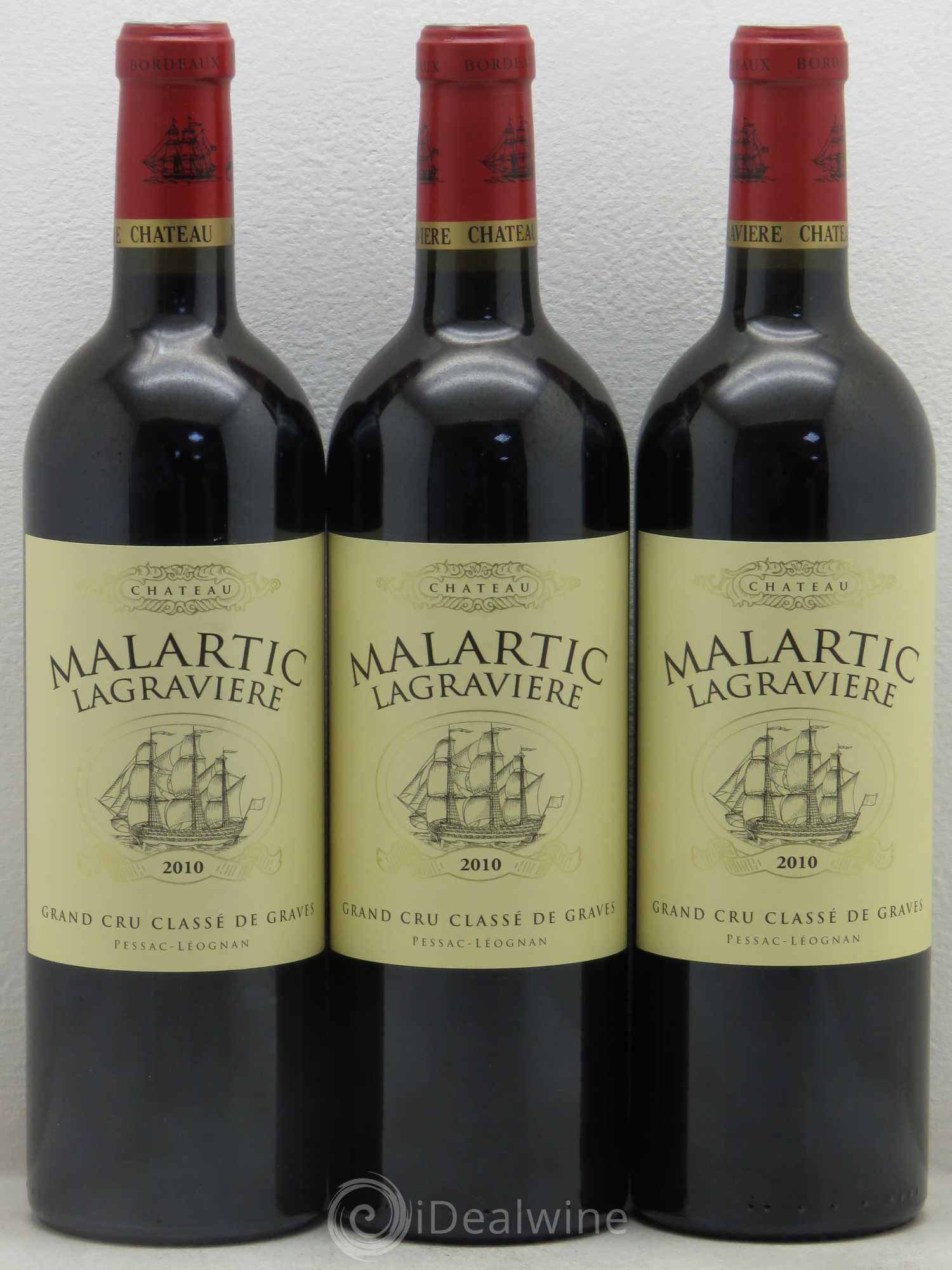 Château Malartic-Lagravière Cru Classé de Graves 2010 - Lot de 3 bouteilles - 0