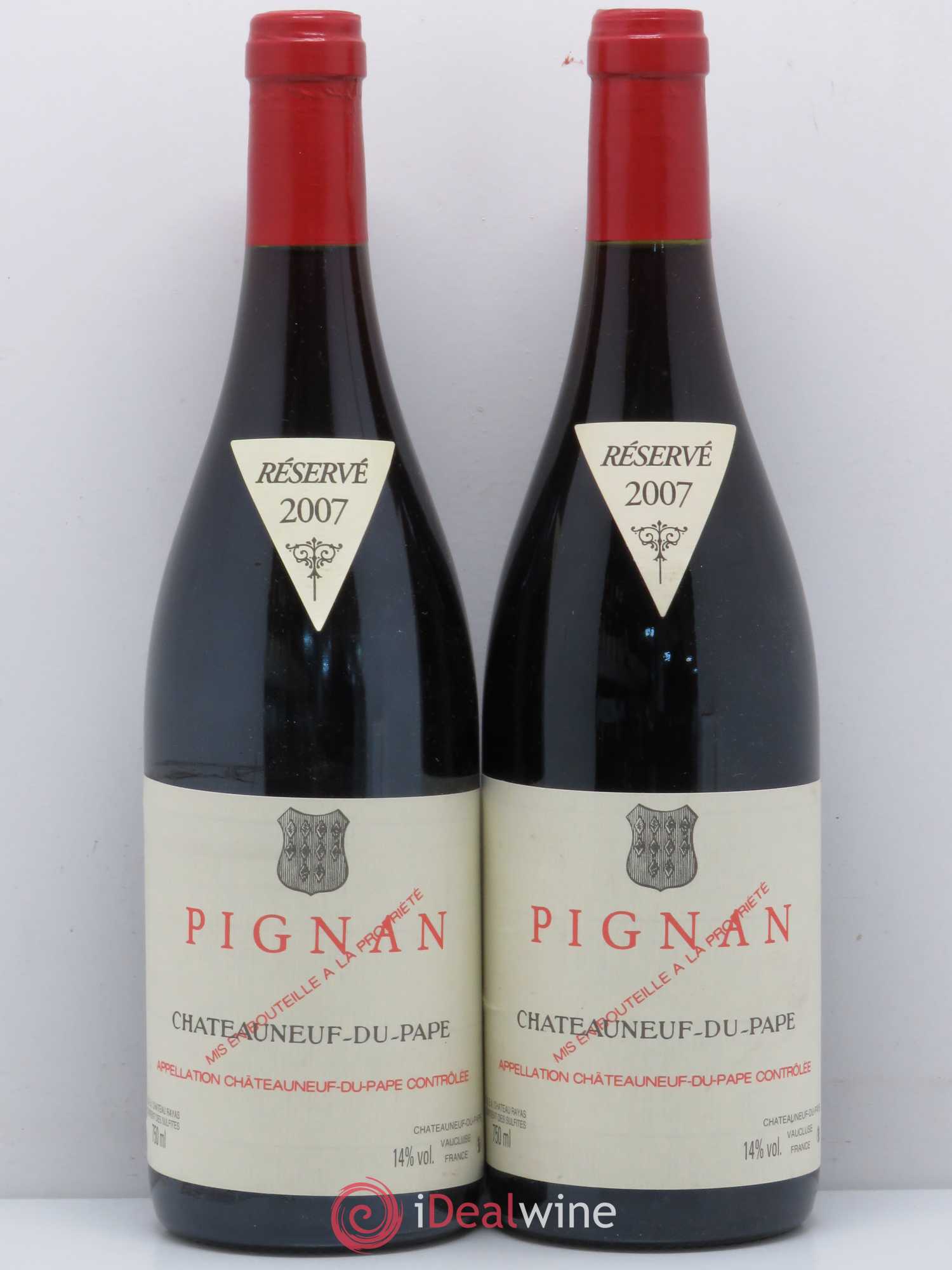 Châteauneuf-du-Pape Pignan Emmanuel Reynaud 2007 - Lot de 2 bouteilles - 0