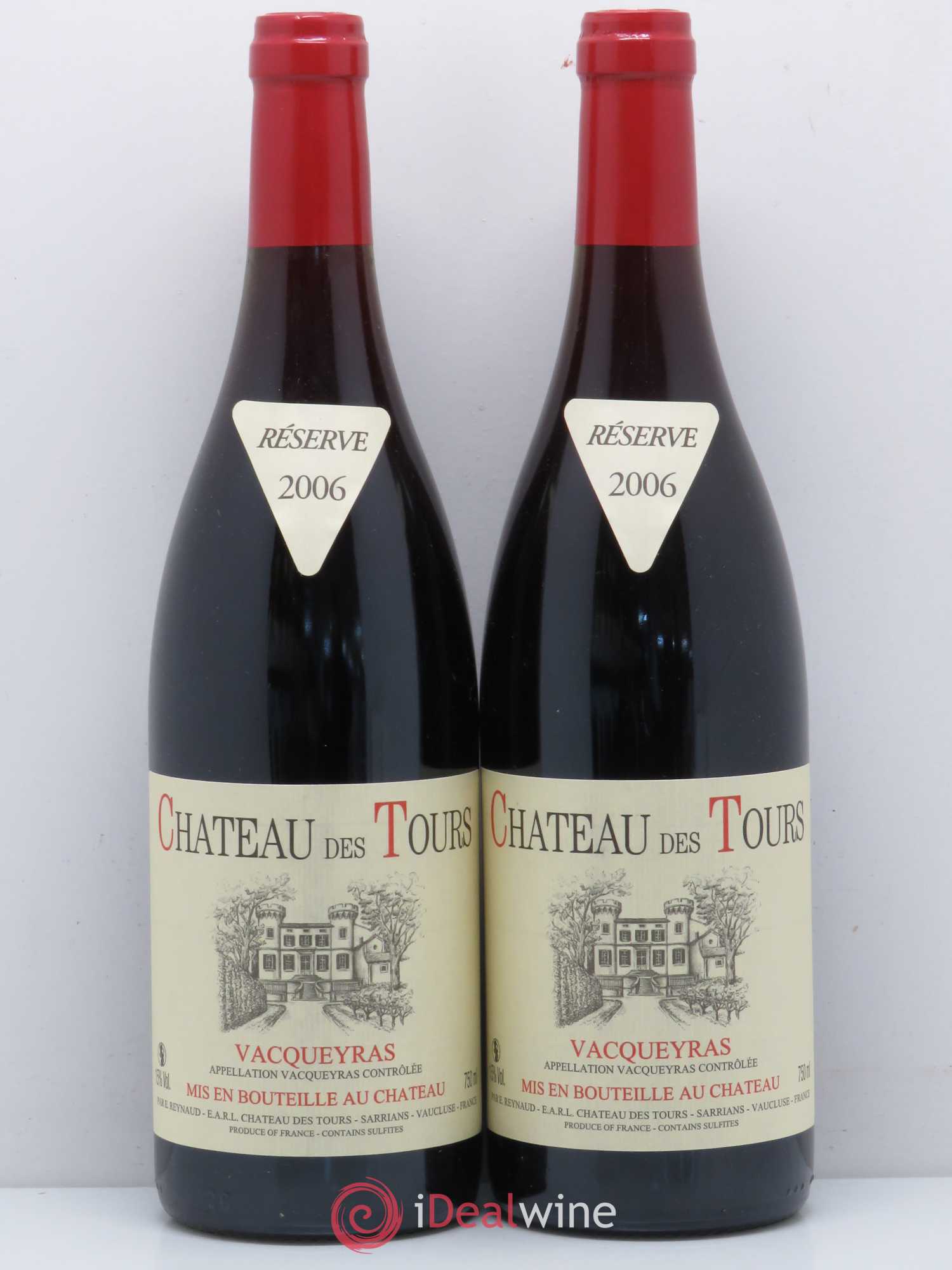 Vacqueyras Château des Tours Emmanuel Reynaud 2006 - Lot de 2 bouteilles - 0