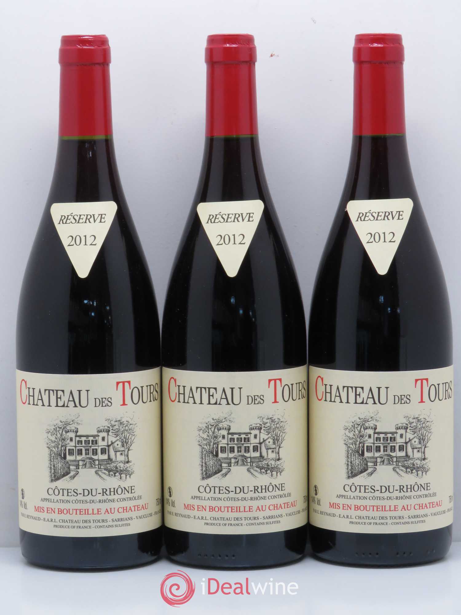 Côtes-du-Rhône Château des Tours Emmanuel Reynaud 2012 - Lot de 6 bouteilles - 1