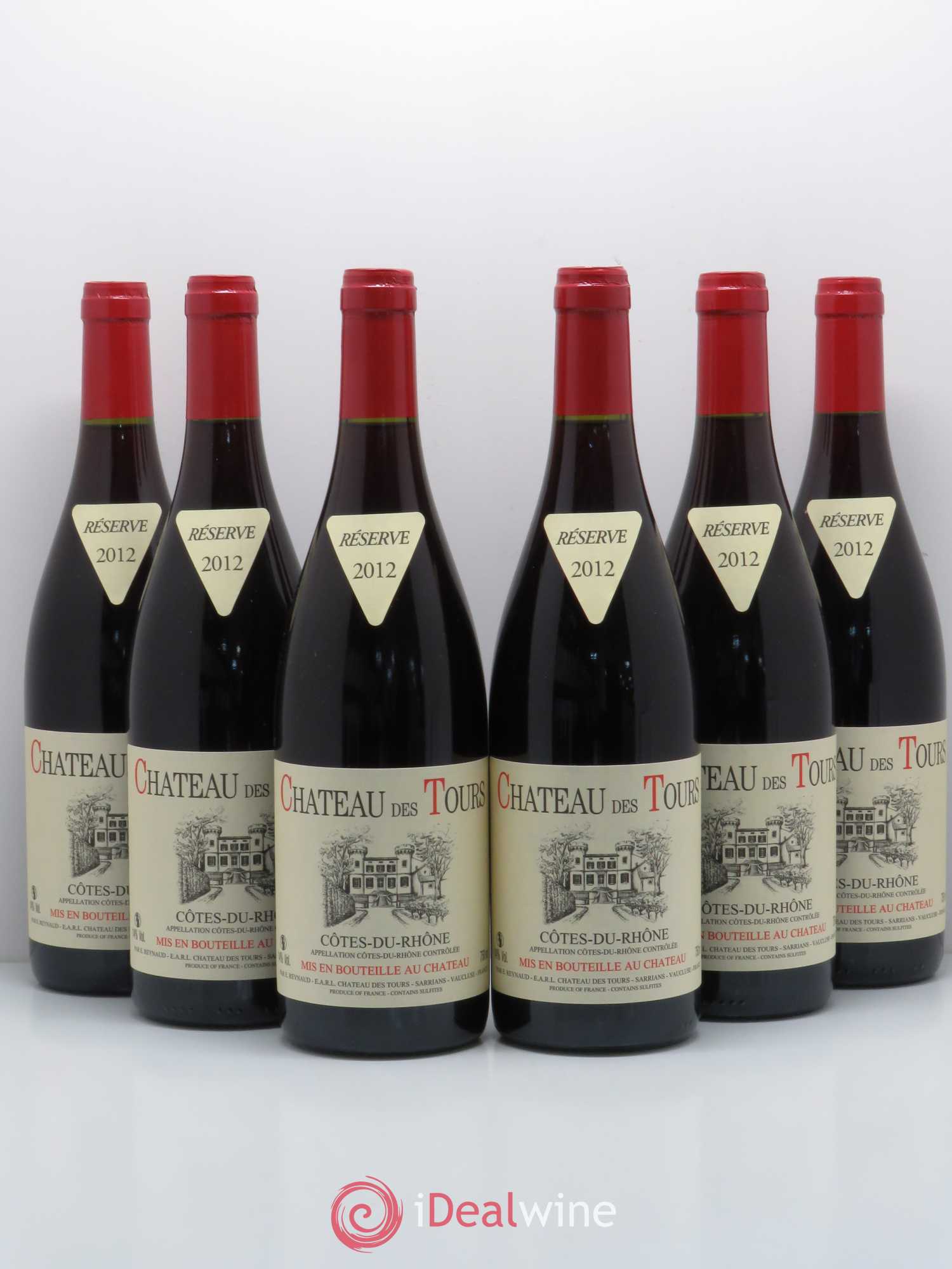 Côtes-du-Rhône Château des Tours Emmanuel Reynaud 2012 - Lot de 6 bouteilles - 0