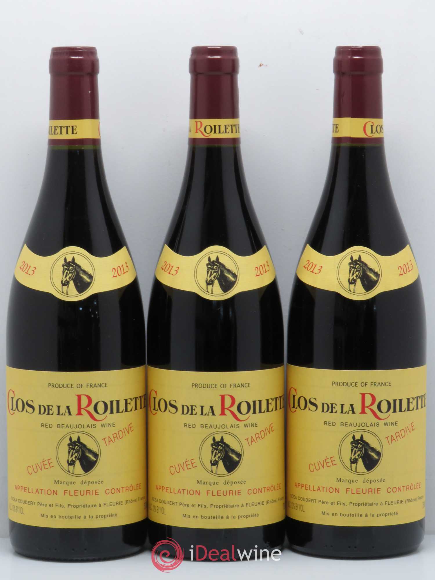 Fleurie Cuvée Tardive Clos de la Roilette 2013 - Lot de 12 bouteilles - 1