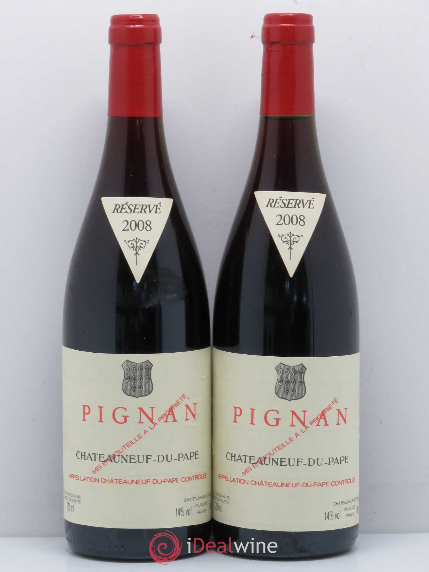 Châteauneuf-du-Pape Pignan Emmanuel Reynaud 2008 - Lot de 2 bouteilles - 0